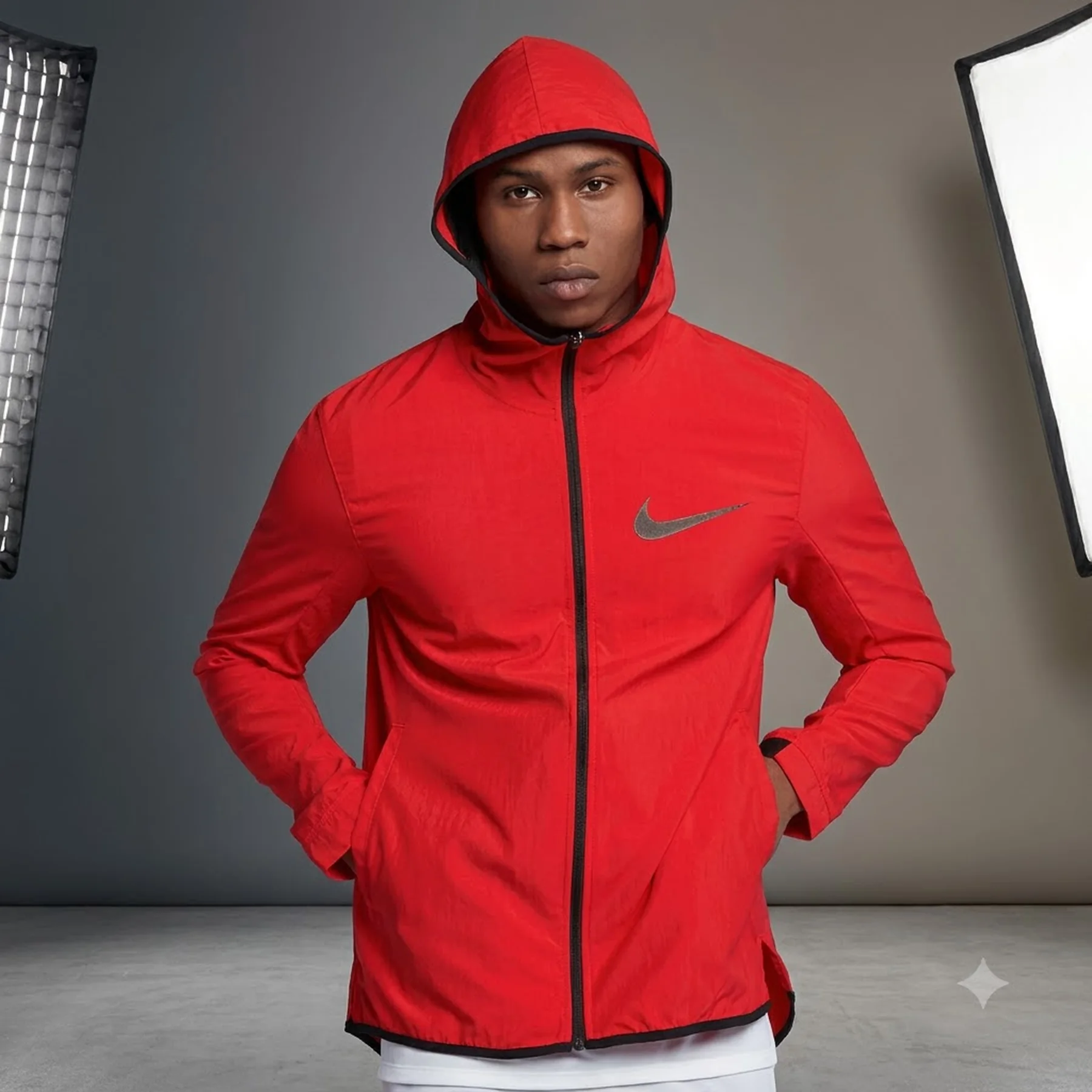 Куртка чоловіча Nike Shield Showtime Basketball Woven Hoodie Jacket (890666-657)