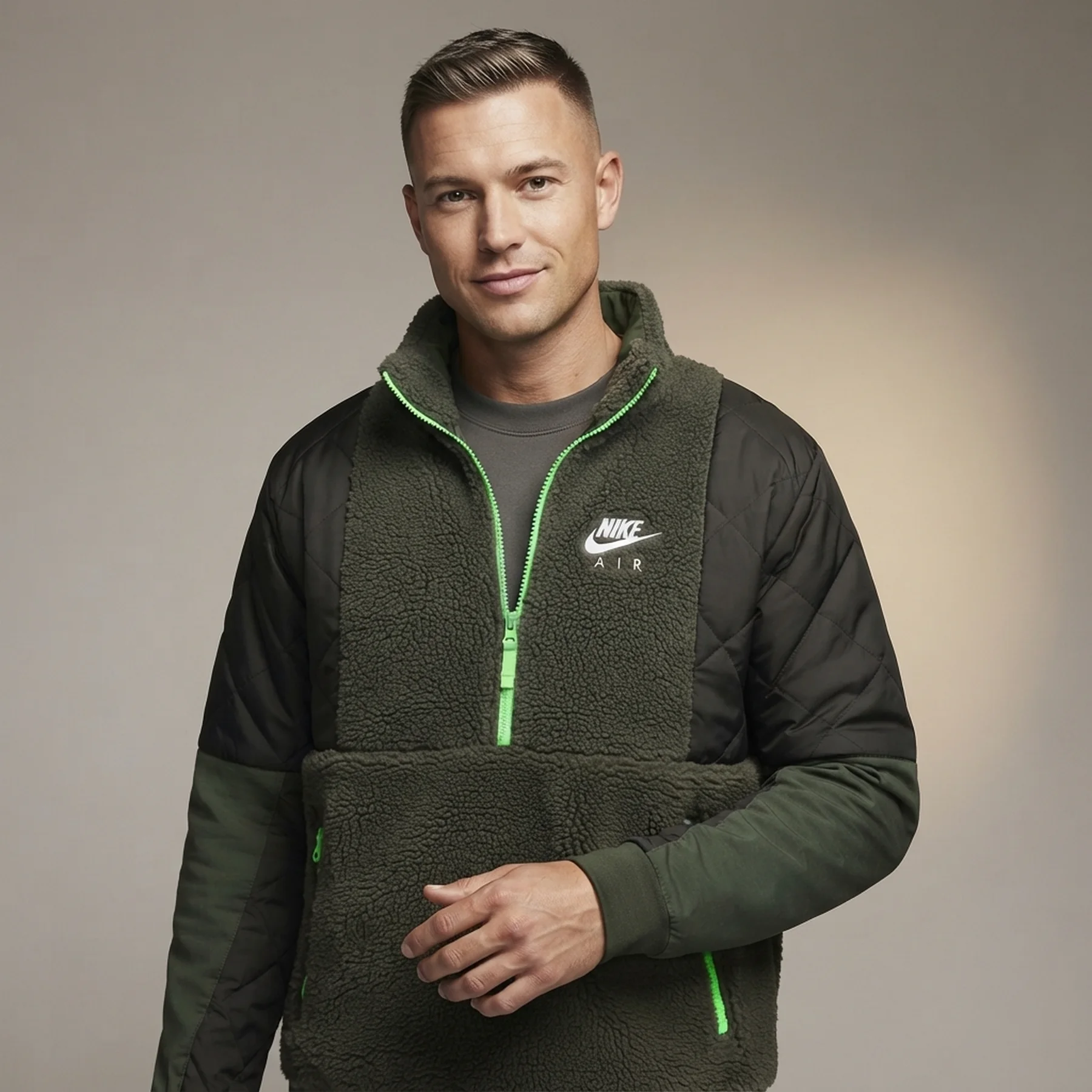 Куртка чоловіча Nike Sportswear Sherpa Half Zip Jacket (DD6446-335)