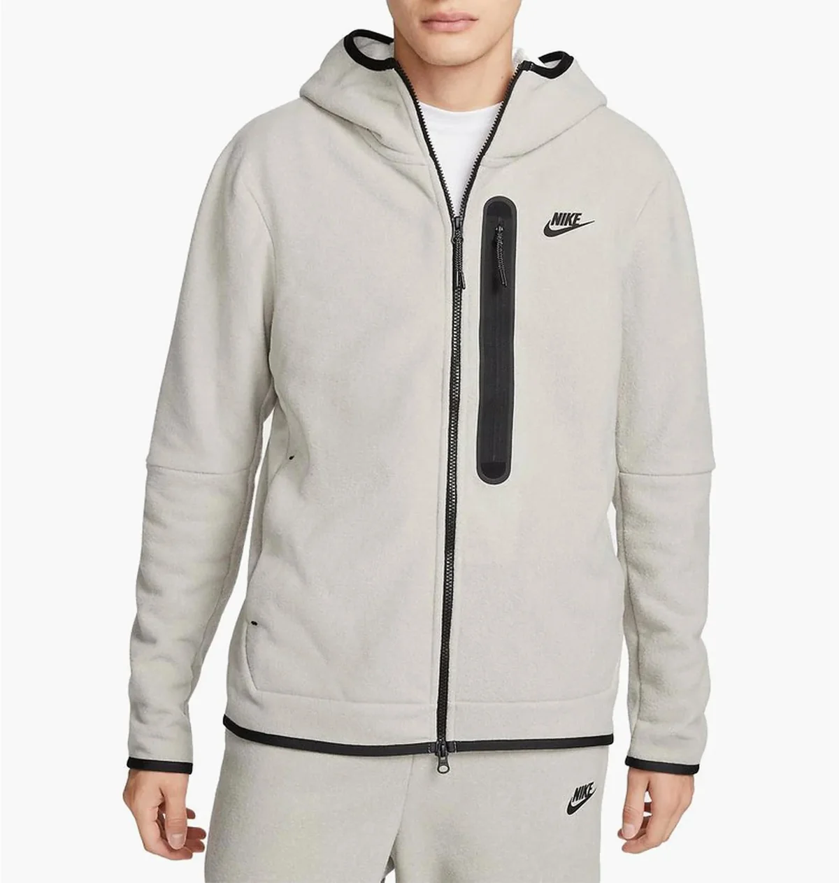 Куртка чоловіча Nike Sportswear Tech Fleece Men S Full-Zip Winterized Hoodie Beige (DQ4801-016)
