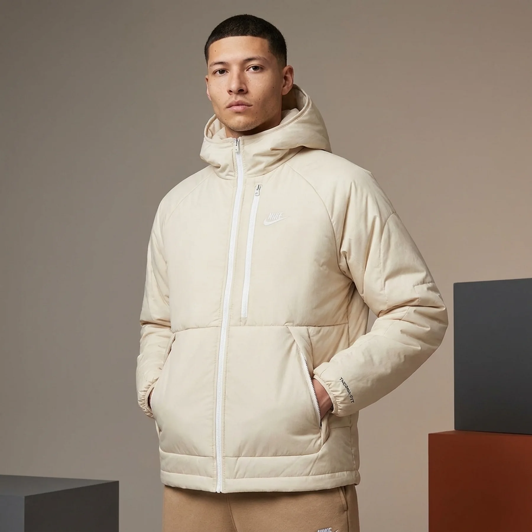 Куртка чоловіча Nike Sportswear Therma-Fit Legacy Beige (DD6857-206)