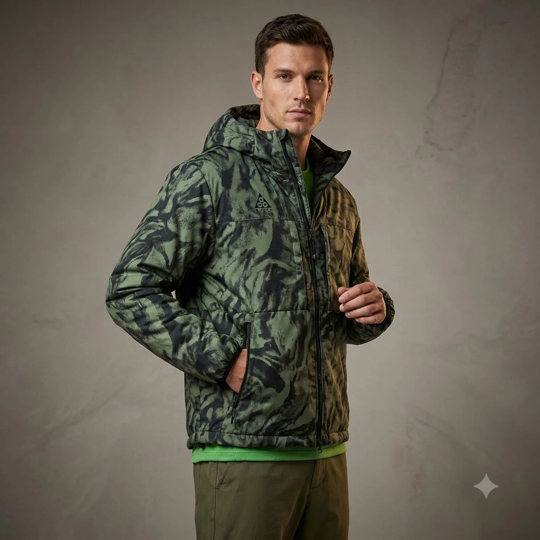 Куртка чоловіча Nike Therma-Fit Adv Acg „Rope De Dope” Green (FN7113-338)