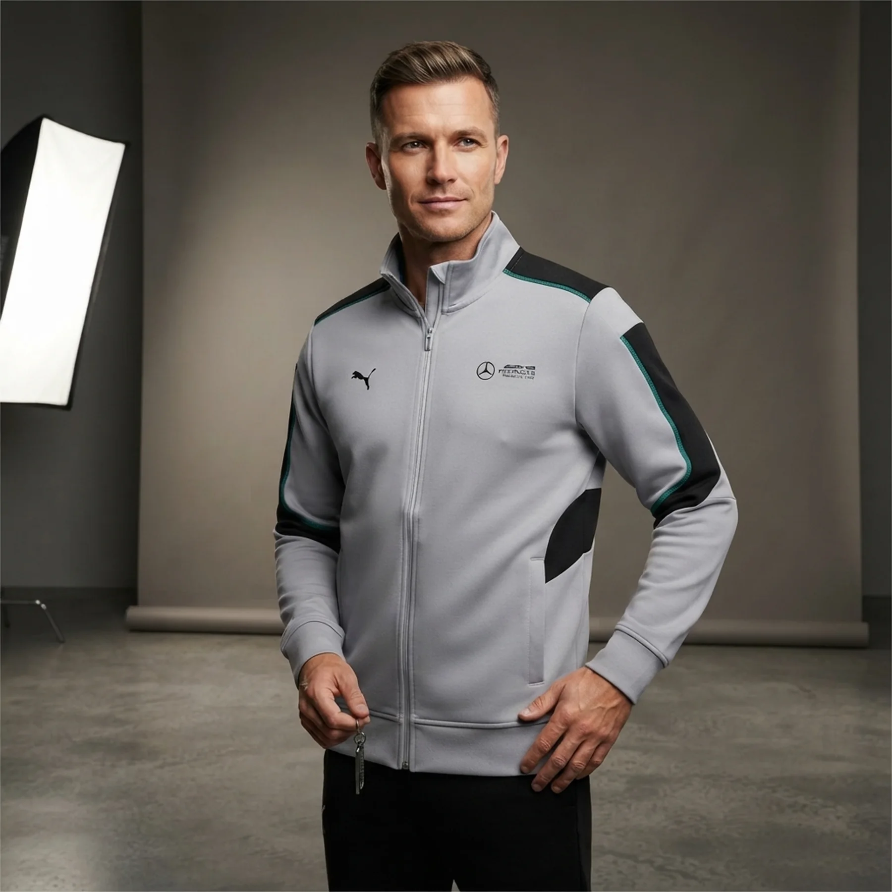 Куртка чоловіча Puma Mercedes-Amg Petronas F1® Mt7+ Track Jacket Grey (627316-02)