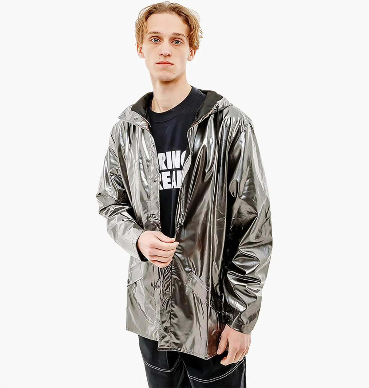 Куртка чоловіча Rains Jackets Metallic (1801-HOLOGRAPHICSTEEL)