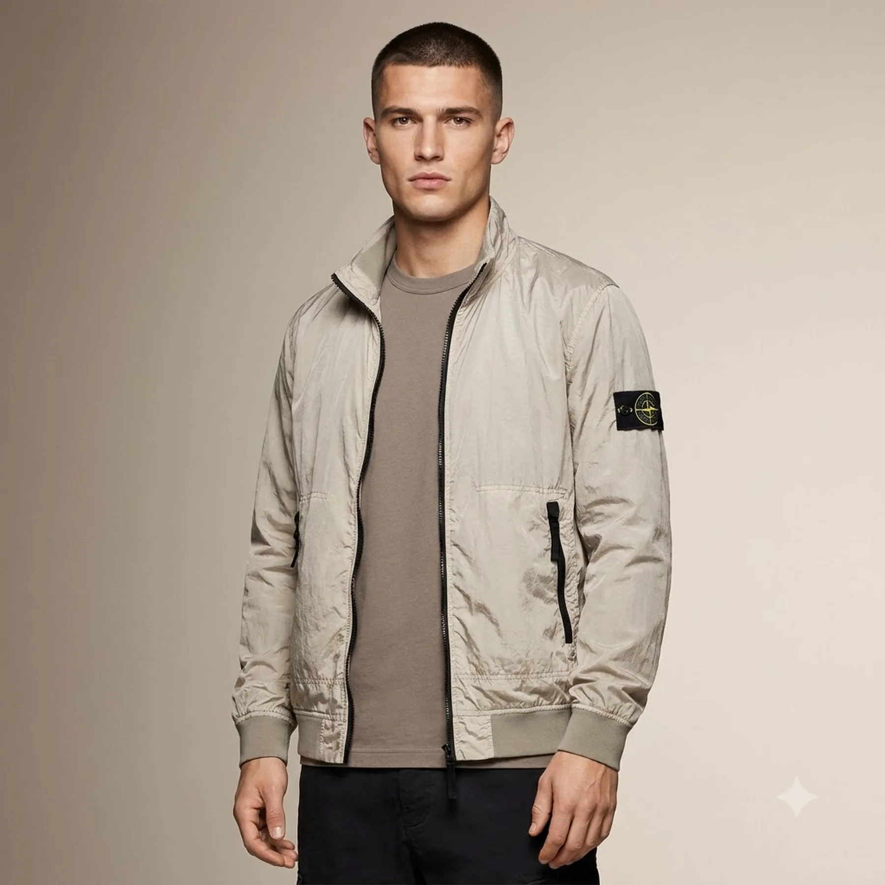 Куртка чоловіча Stone Island Crinkle Reps Jacket 'Dove Grey'