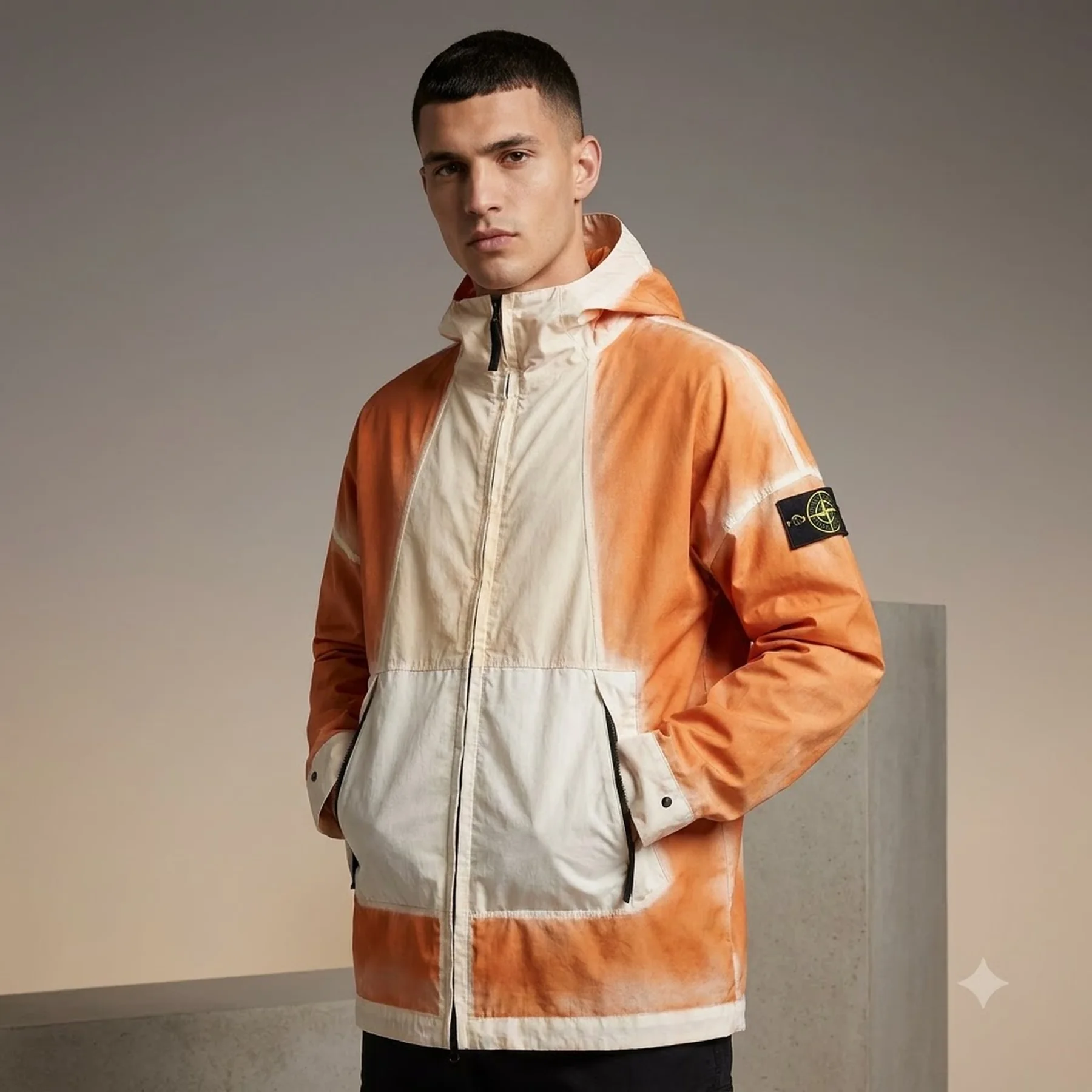 Куртка чоловіча Stone Island Hand-Sprayed Mussola Gommata-TC Jacket Pczec