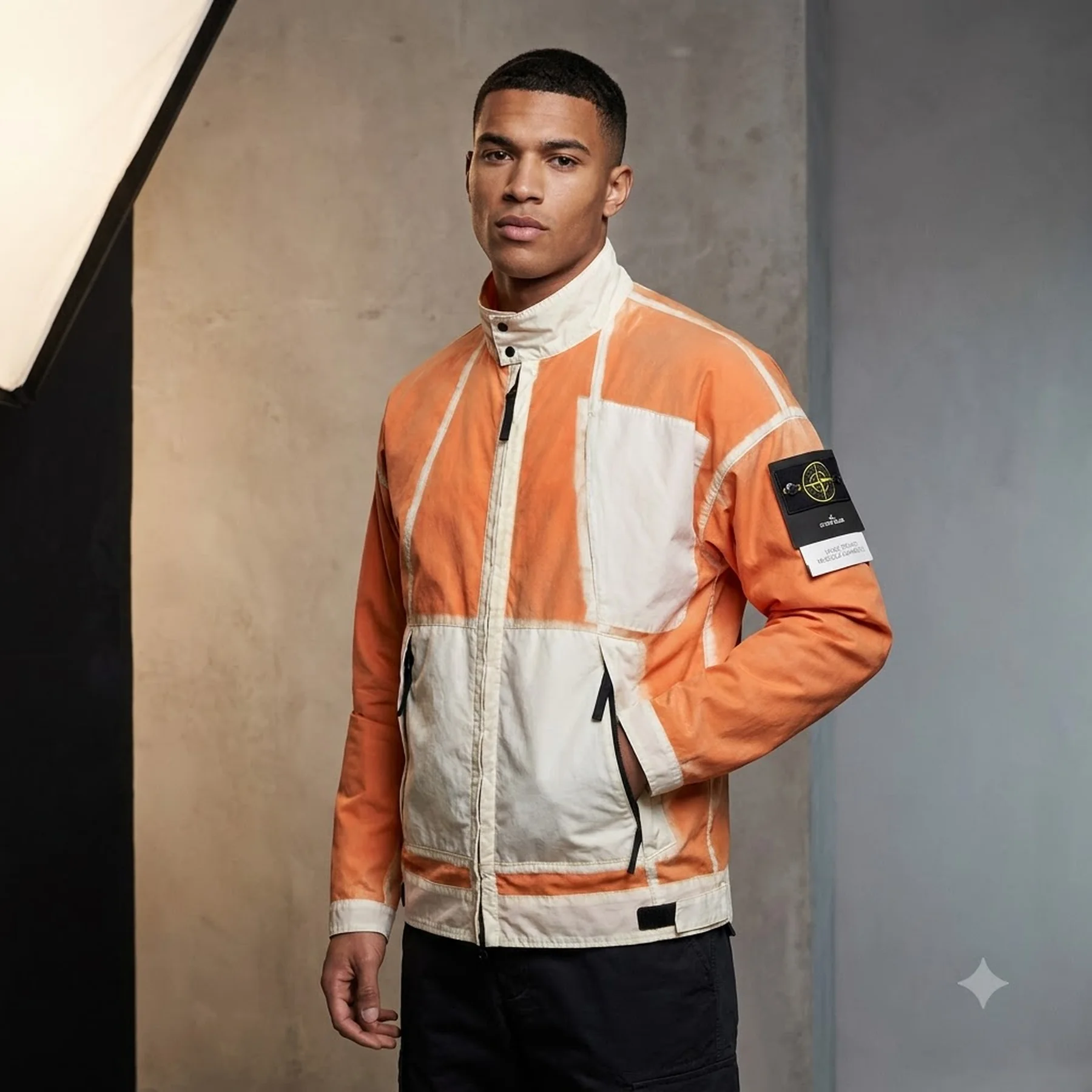 Куртка чоловіча Stone Island Hand-Sprayed Mussola Gommata-TC Jacket Pczec