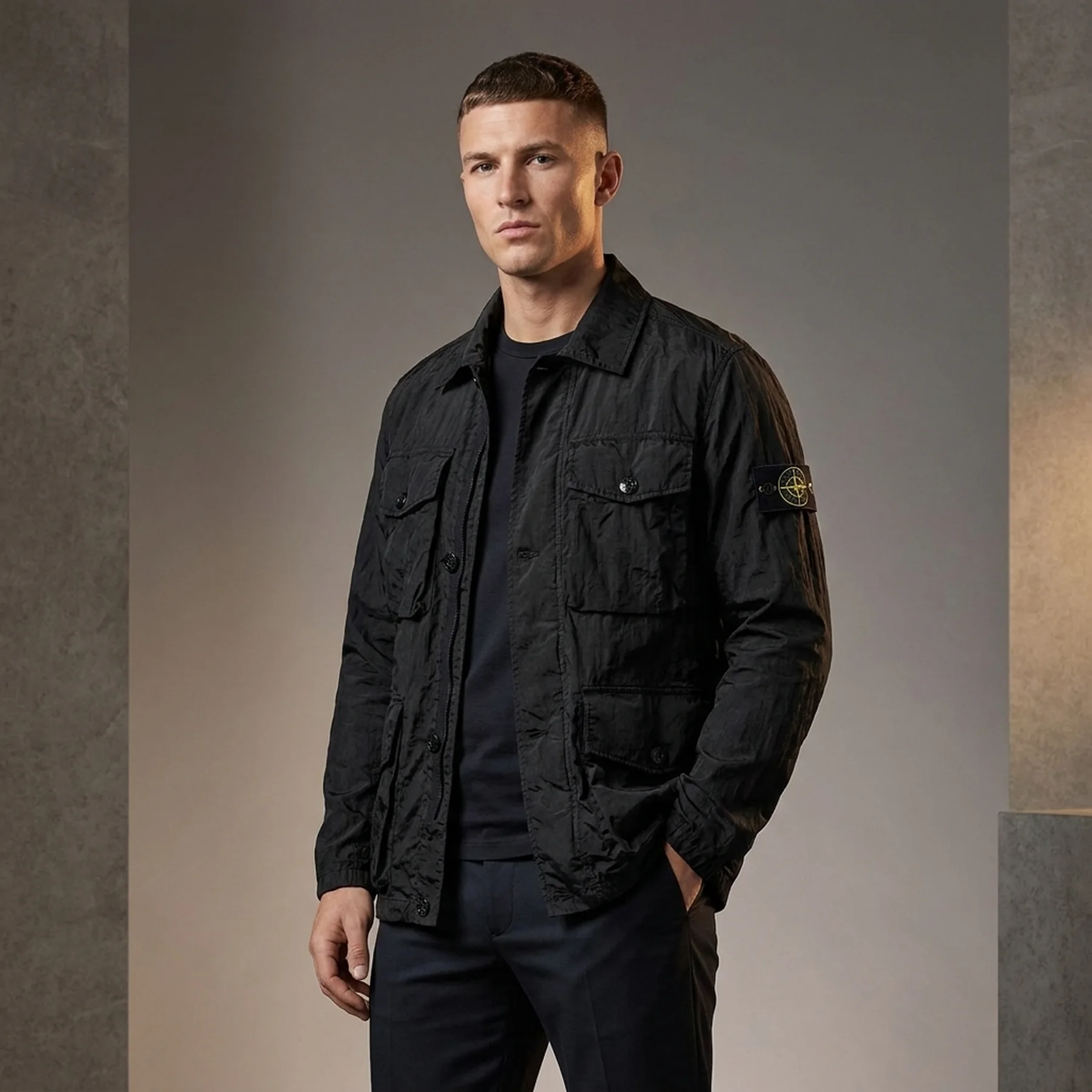 Куртка чоловіча Stone Island SS23 Nylon Meta Jackets Men Black