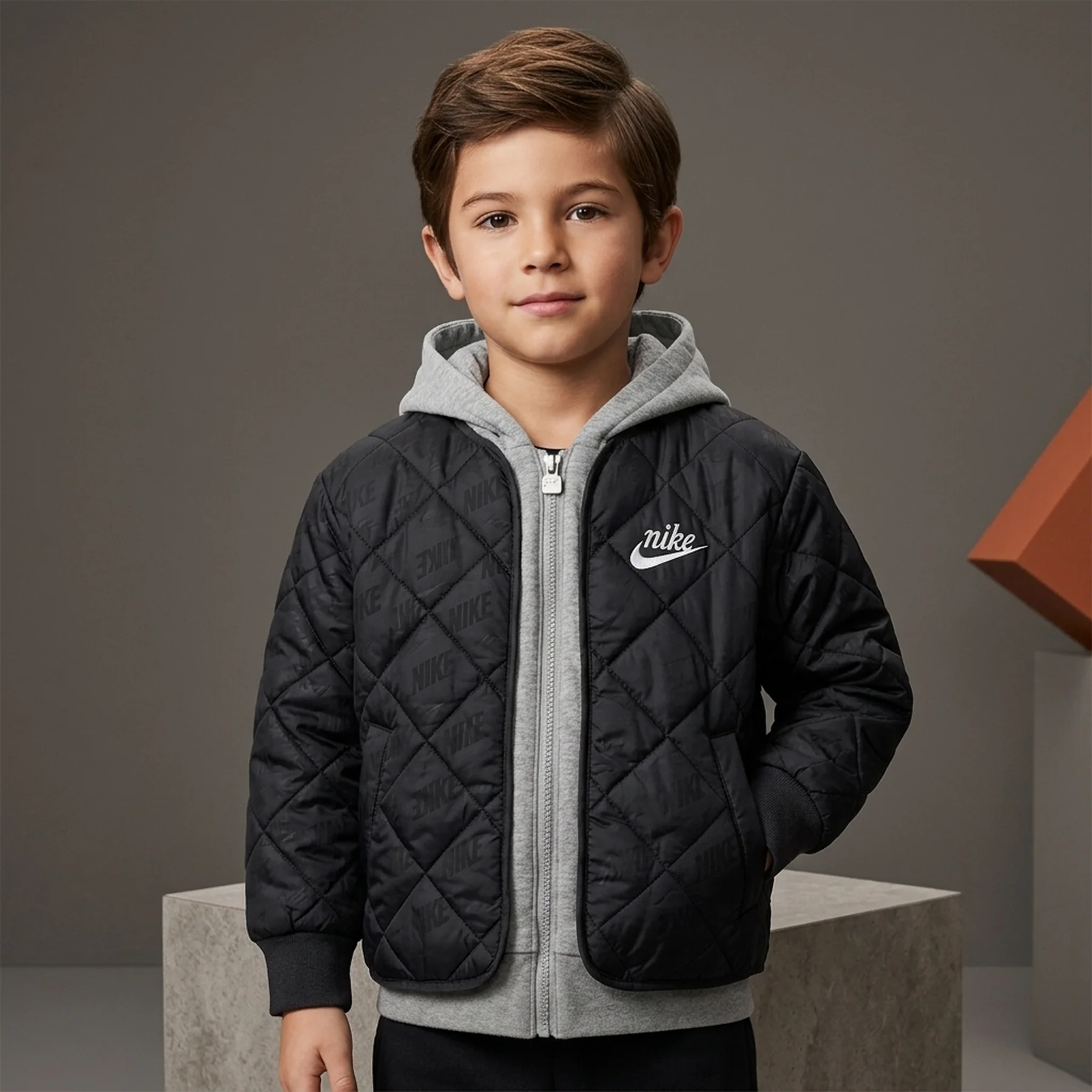 Куртка дитяча Nike Fleece Hooded Quilt Jacket (86N071-023)