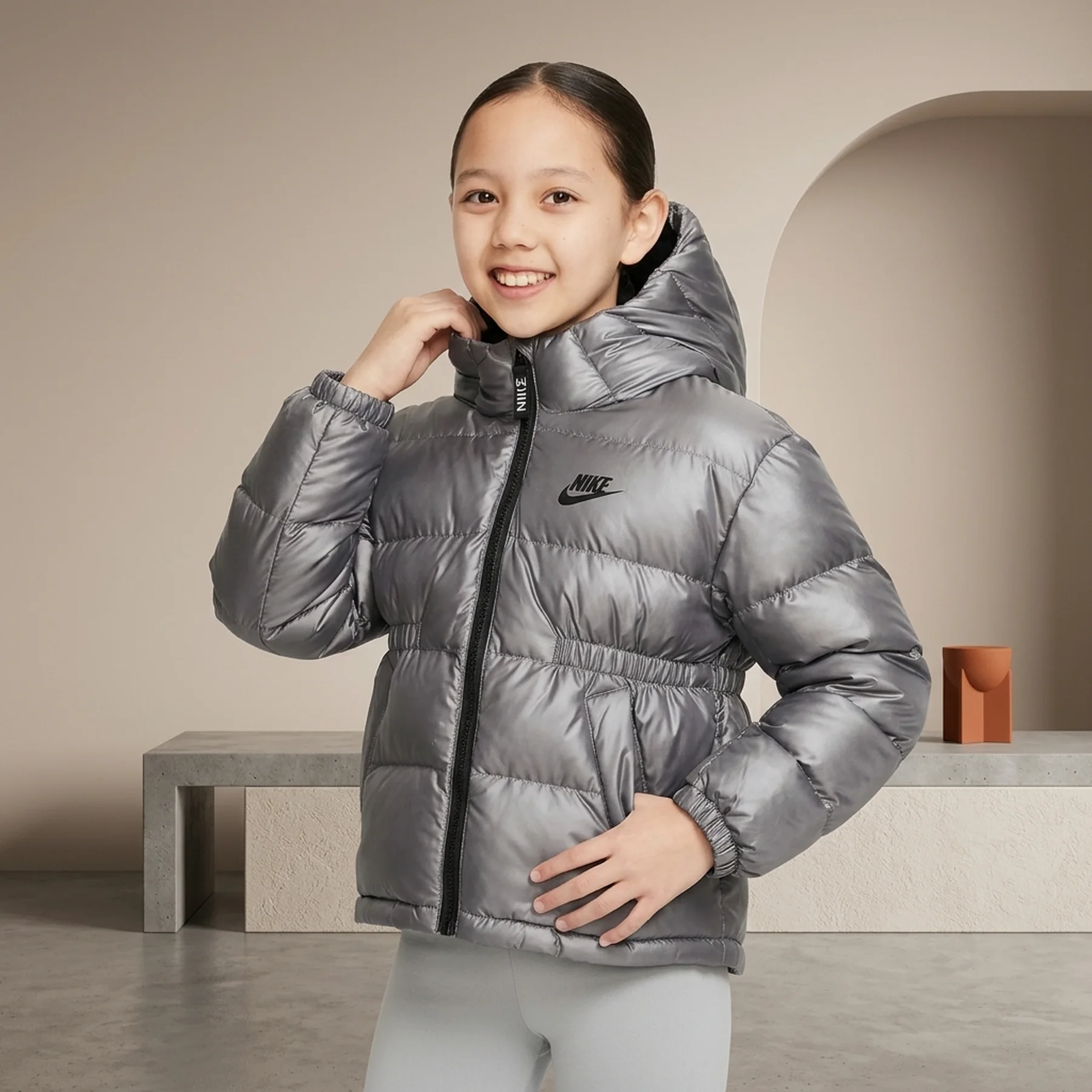 Куртка дитяча Nike Older Kids' (Girls') Synthetic-Fill Hooded Jacket (DR0452-010)
