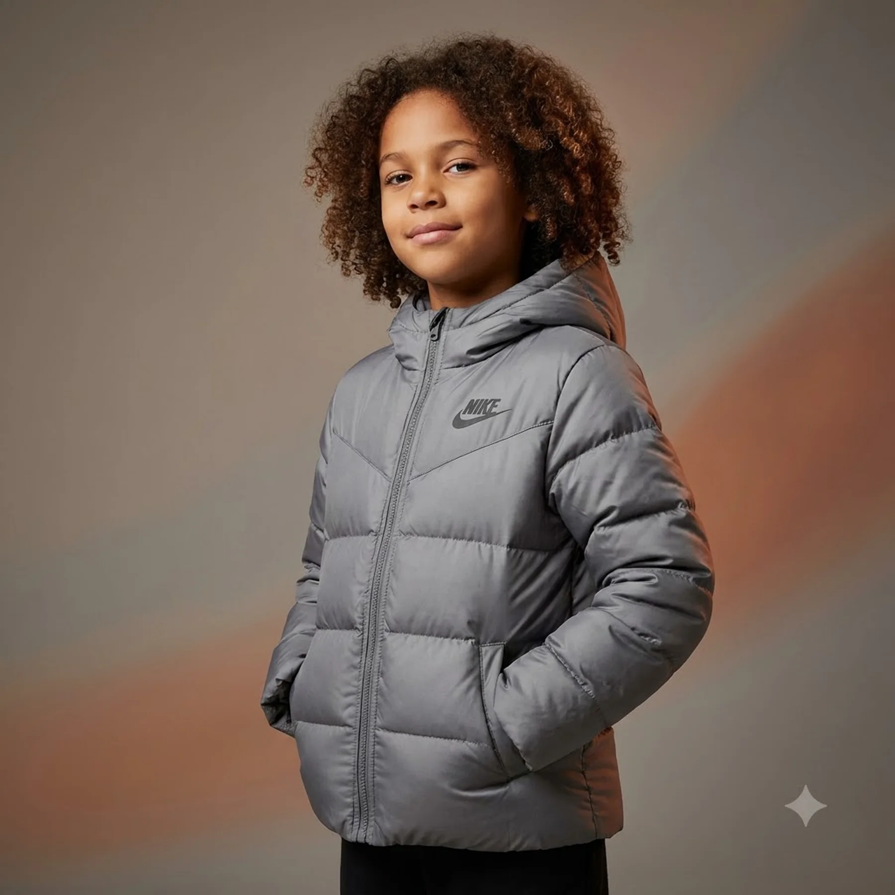 Куртка дитяча Nike Sportswear All Day Play Therma-Fit Puffe Grey (HQ4976-084)
