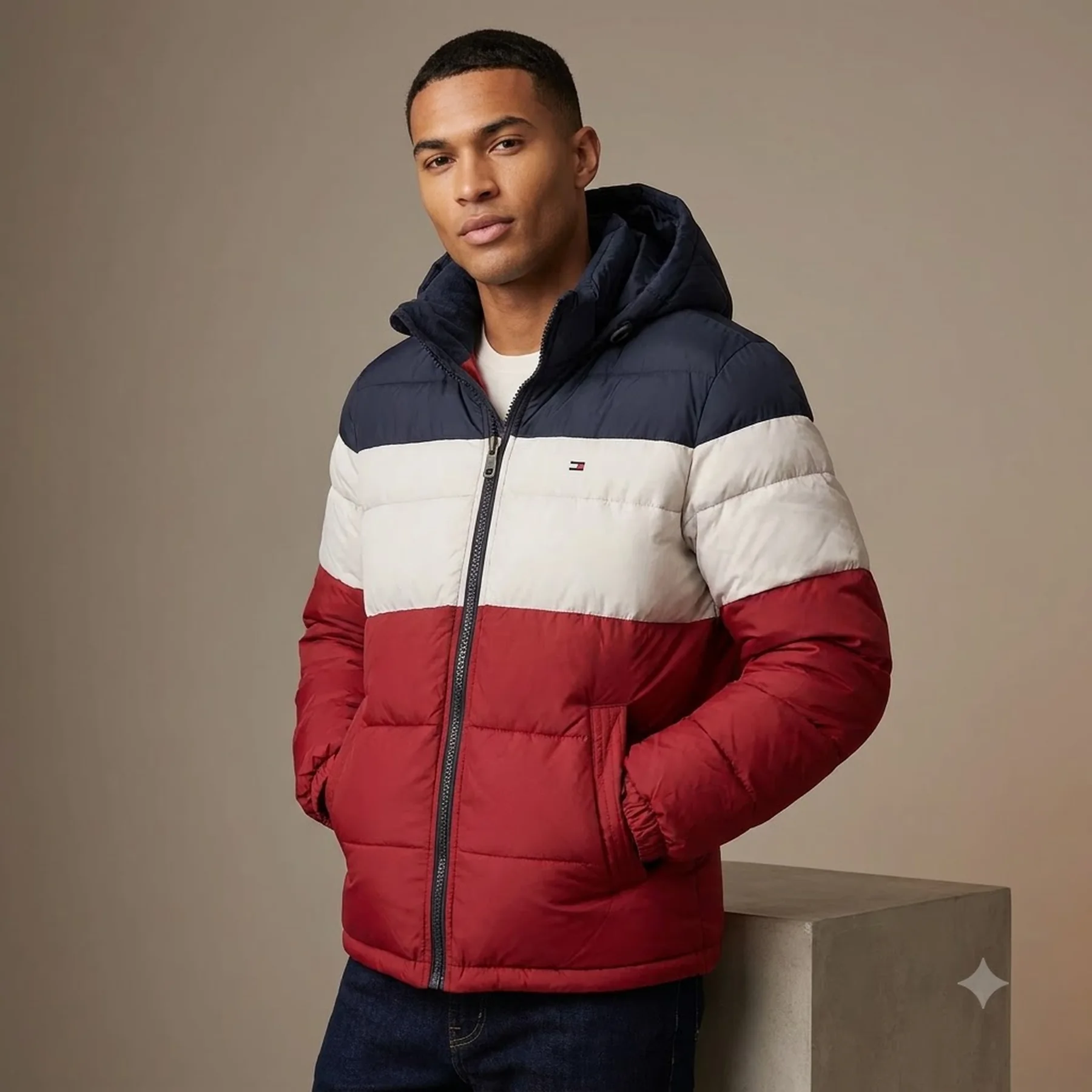 Куртка Куртка Tommy Hilfiger Mens Hooded Puffer Jacket Tommy Hilfiger