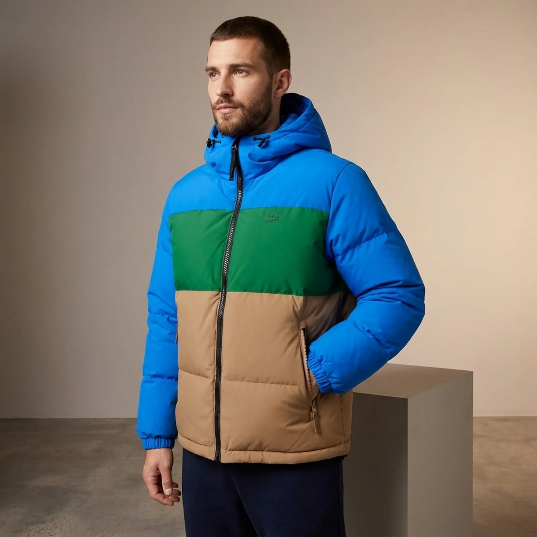 Куртка Lacoste Men's Colorblock Hooded Down