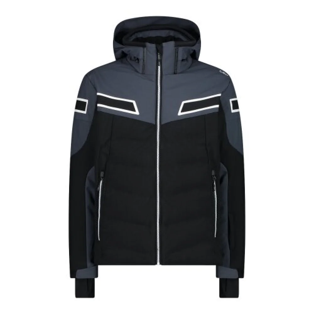 Куртка лижна MAN JACKET ZIP HOOD 32W0137-U901 CMP 48 Чорний