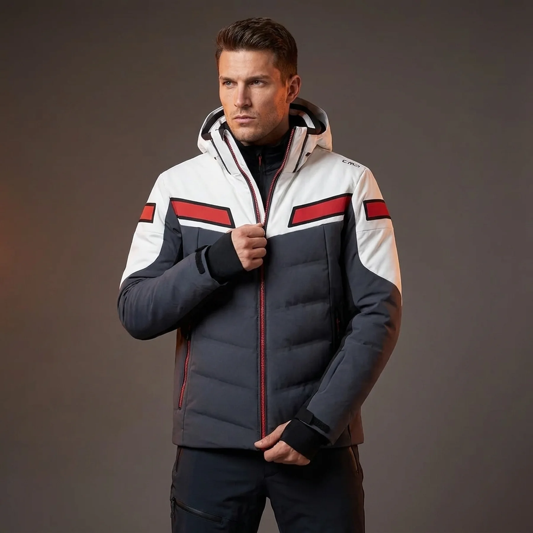 Куртка лижна MAN JACKET ZIP HOOD 32W0137-U911 CMP 54 Чорний