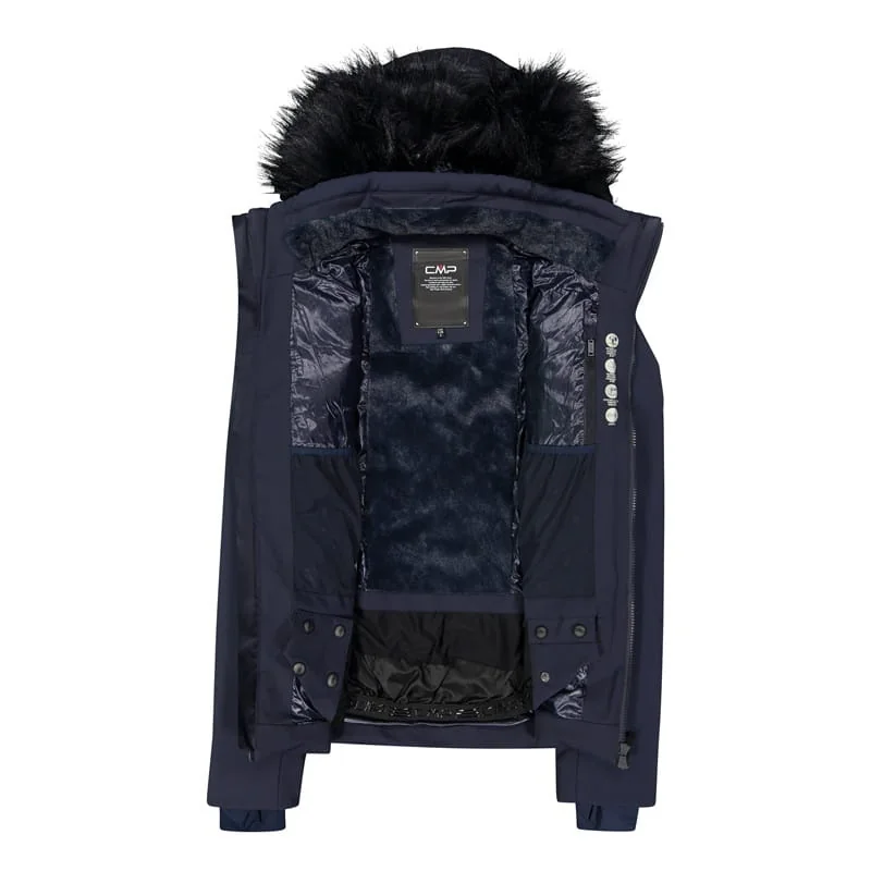 Куртка лижна WOMAN JACKET ZIP HOOD 31W0066F-N950 CMP 36 Темно-синій