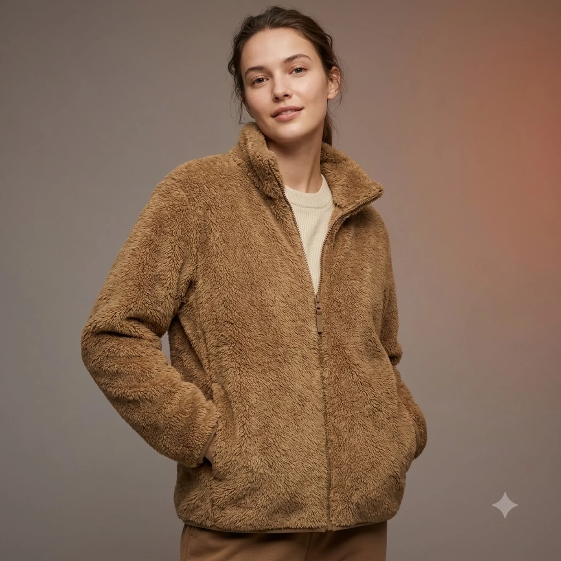 Куртка на блискавці UNIQLO зі штучного хутра 1159846125