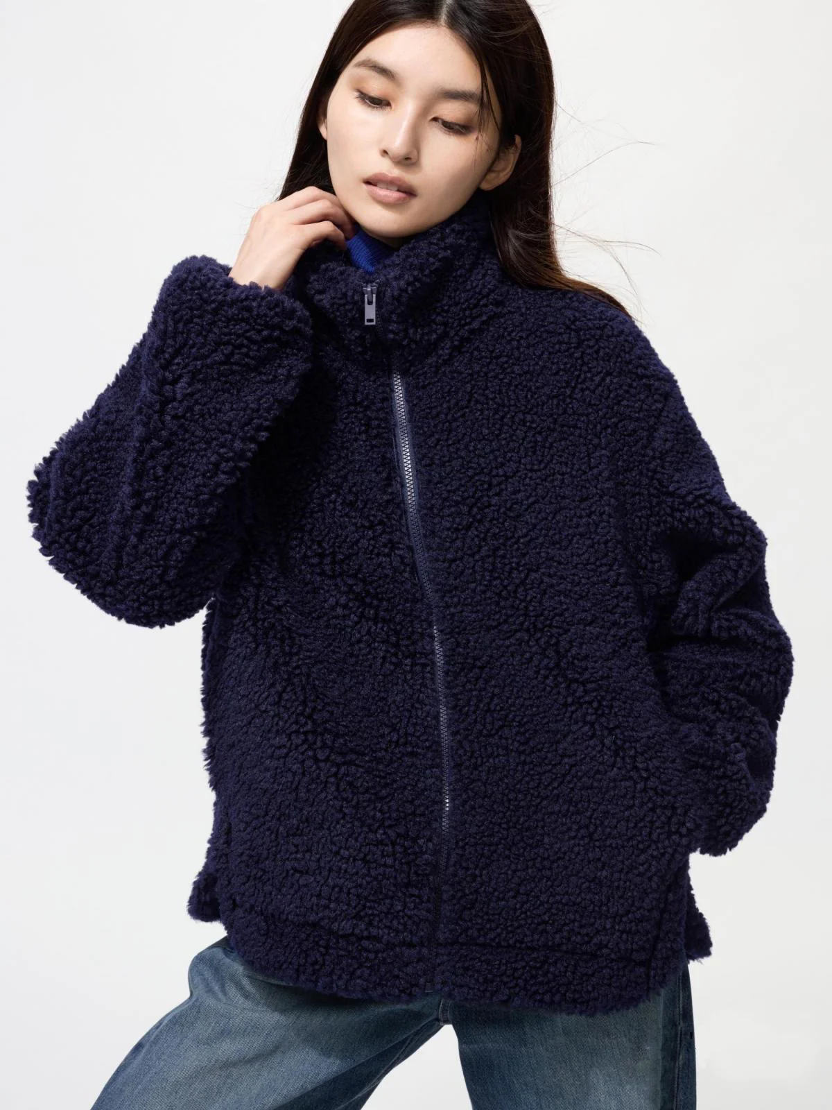 Куртка на блискавці UNIQLO зі штучного хутра 1159851470