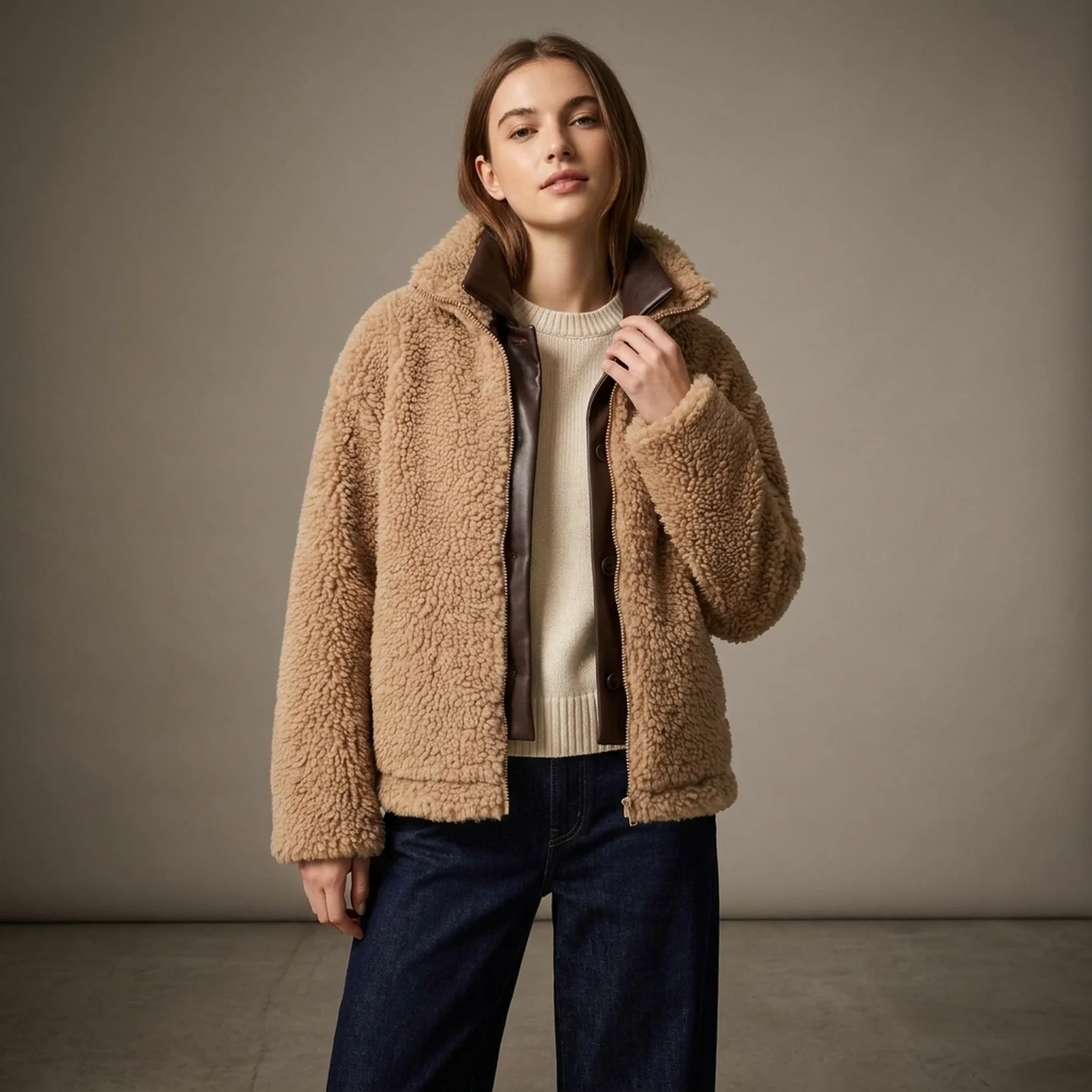 Куртка на блискавці UNIQLO зі штучного хутра 1159851472