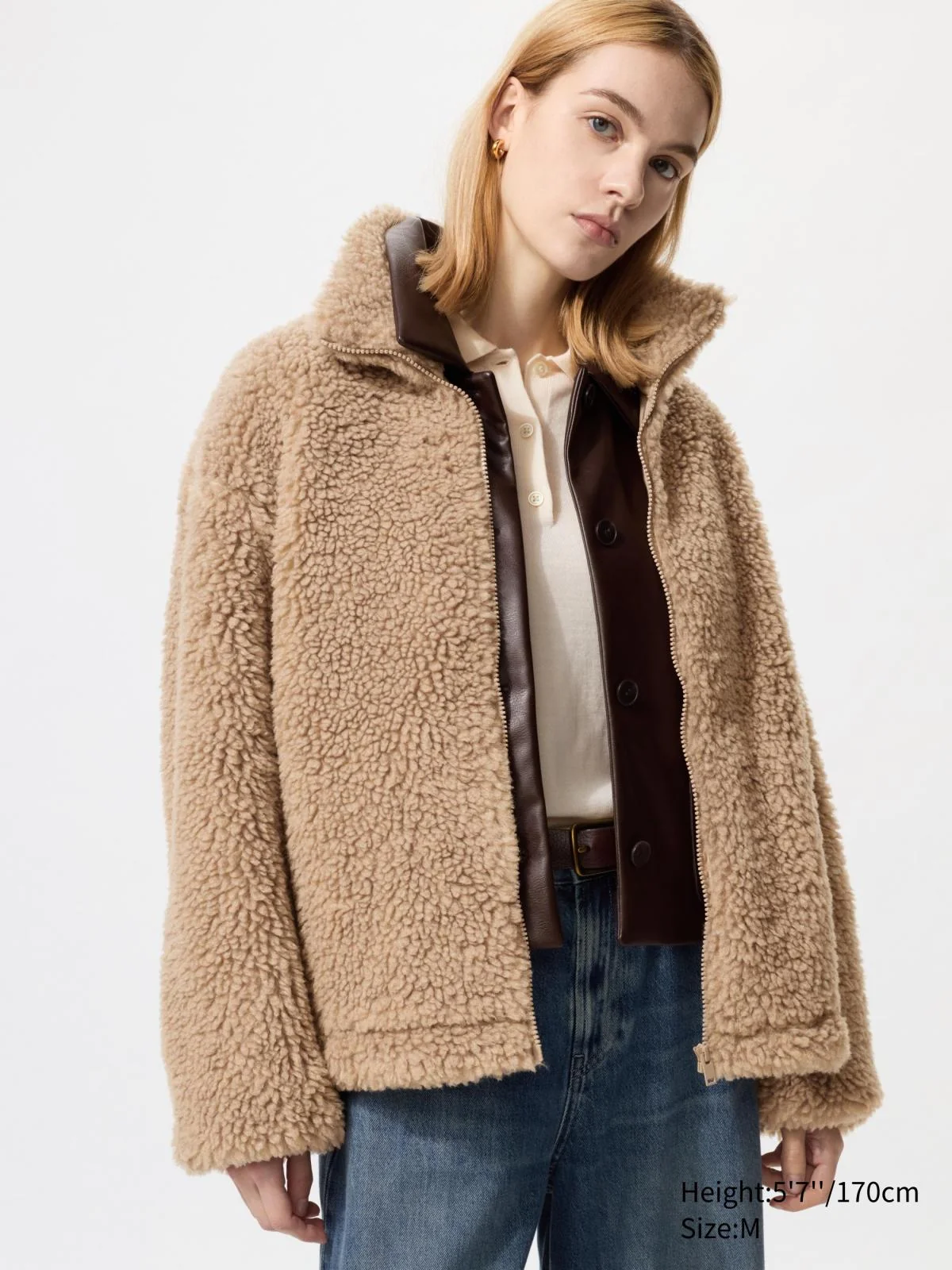 Куртка на блискавці UNIQLO зі штучного хутра 1159851472