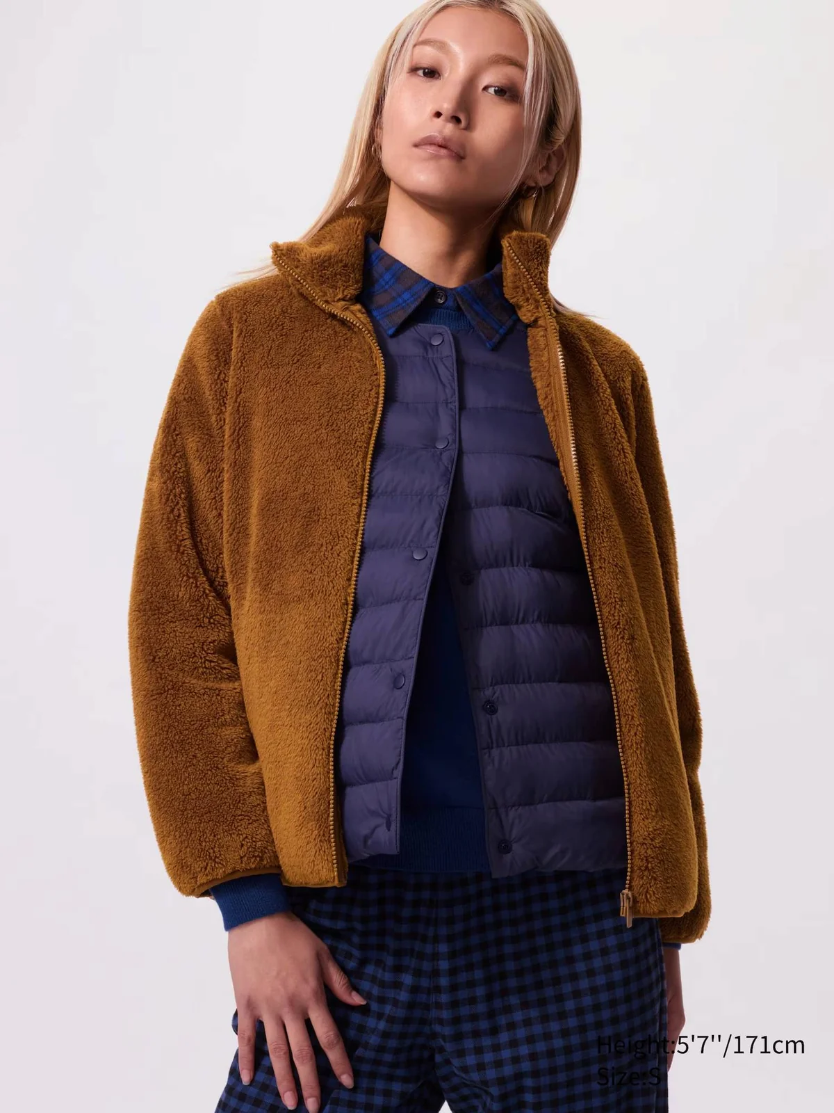 Куртка на блискавці UNIQLO зі штучного хутра 1159855561