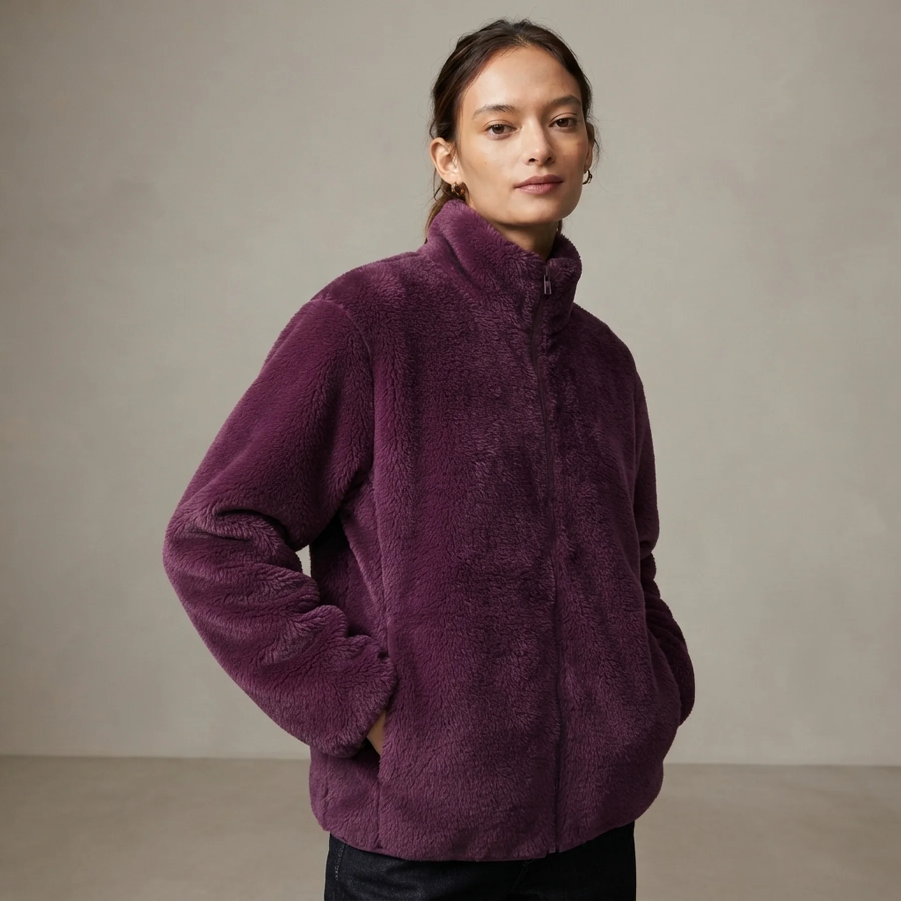 Куртка на блискавці UNIQLO зі штучного хутра 1159855899