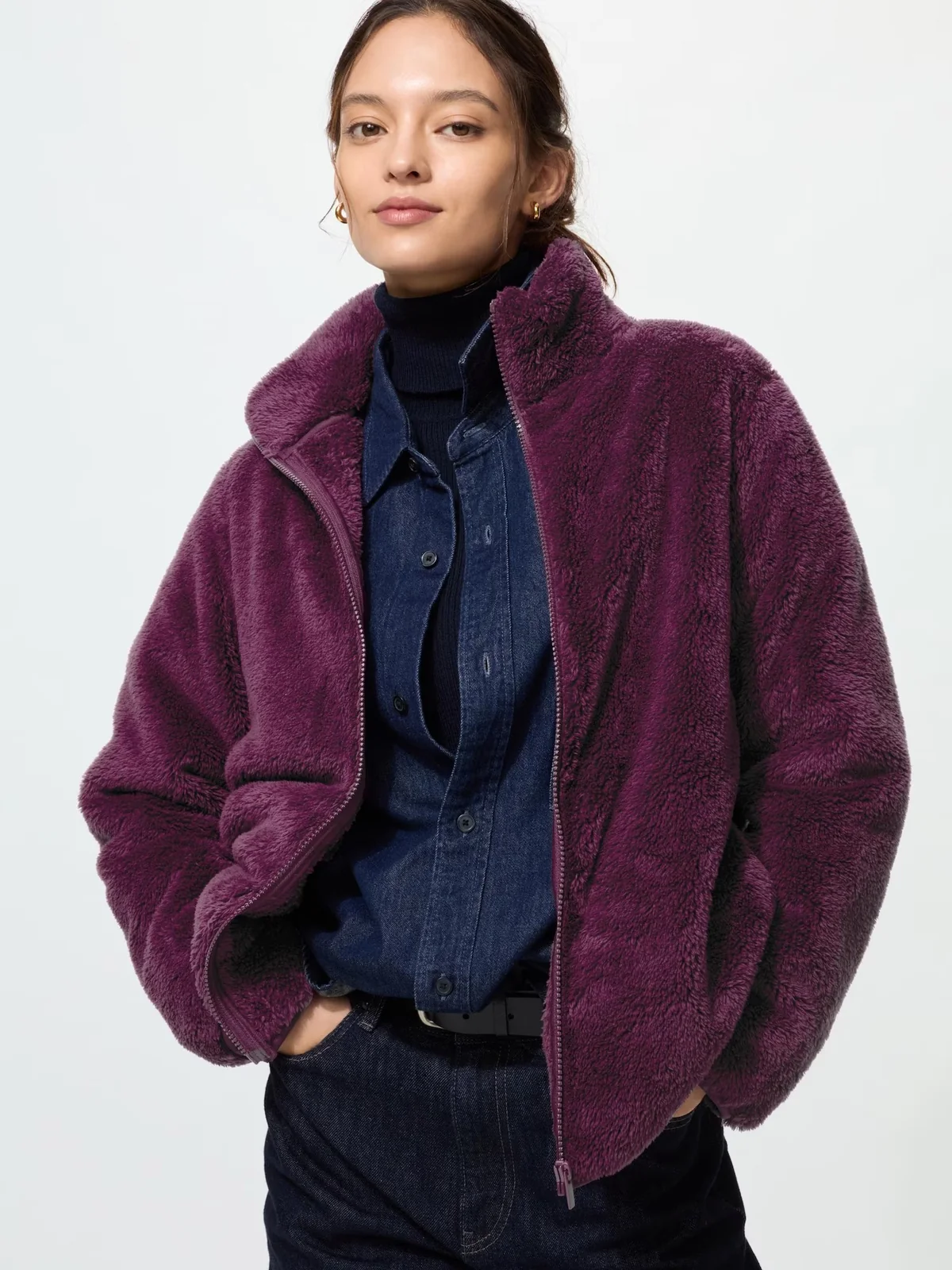 Куртка на блискавці UNIQLO зі штучного хутра 1159855899