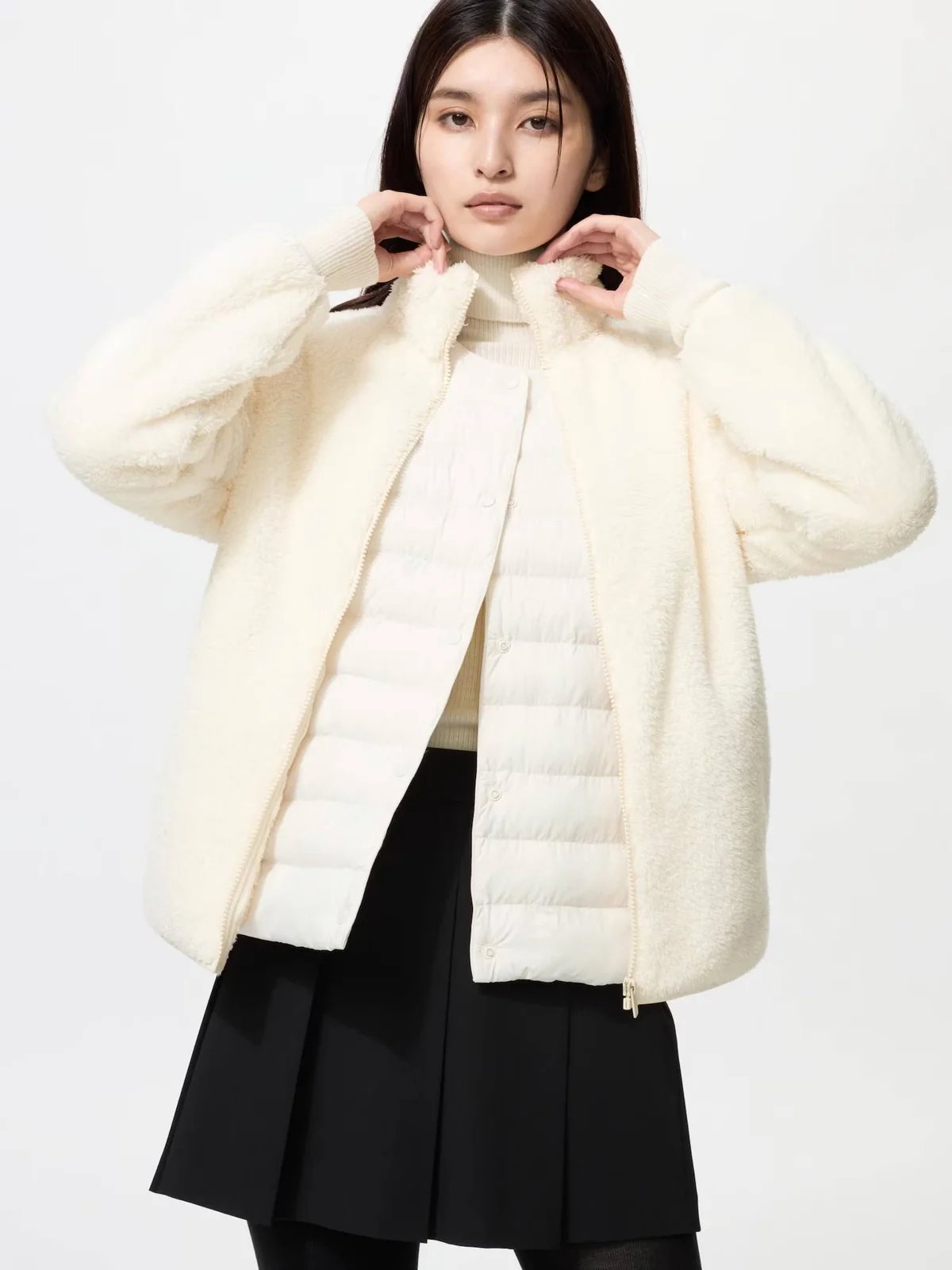Куртка на блискавці UNIQLO зі штучного хутра 1159858361