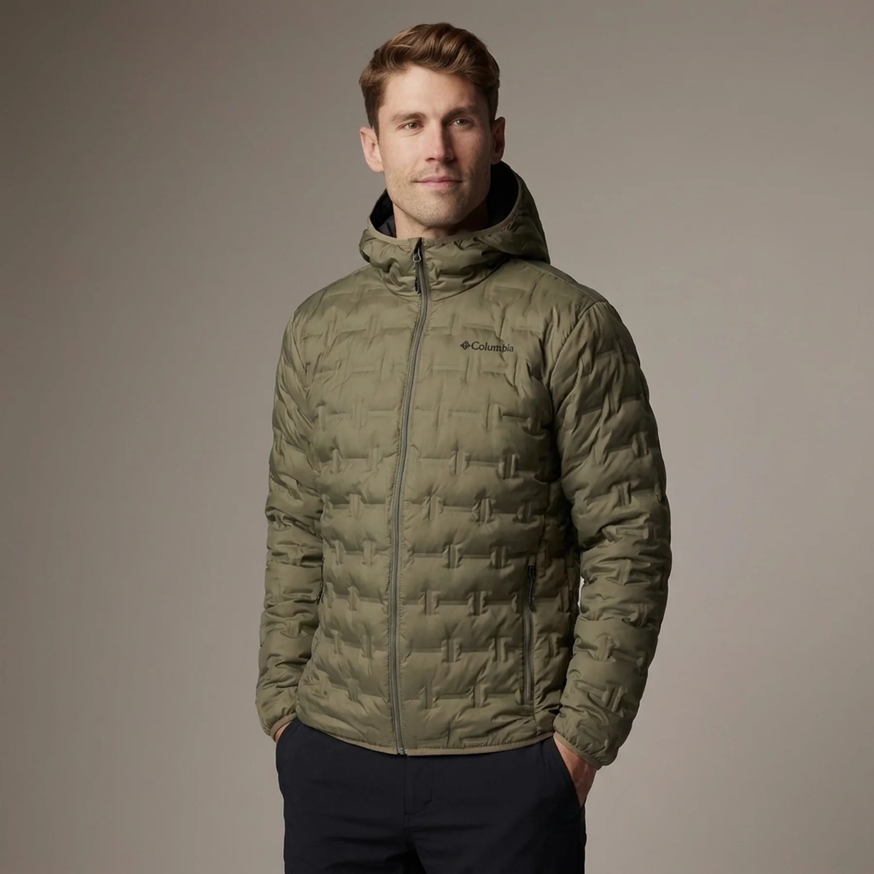 Куртка пухова Delta Ridge™ II Down Hooded Jacket 2086221CLB-397 Columbia S Хакі