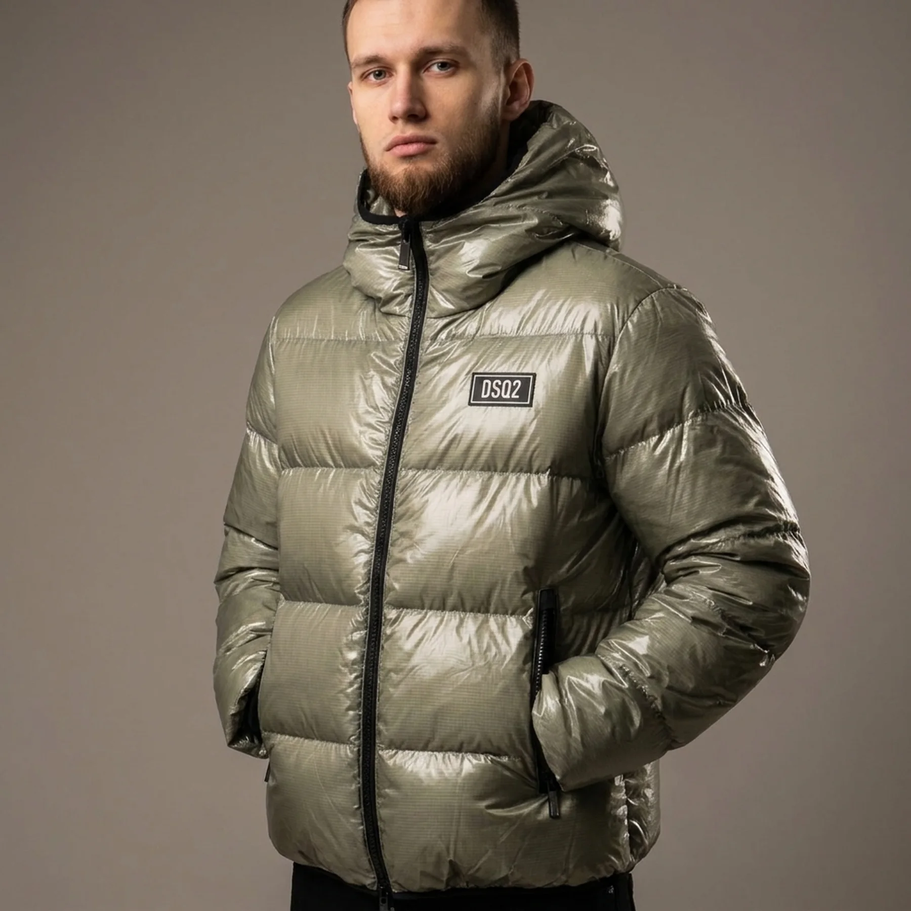 Куртка-пуховик DSQUARED2 Bomber Khaki