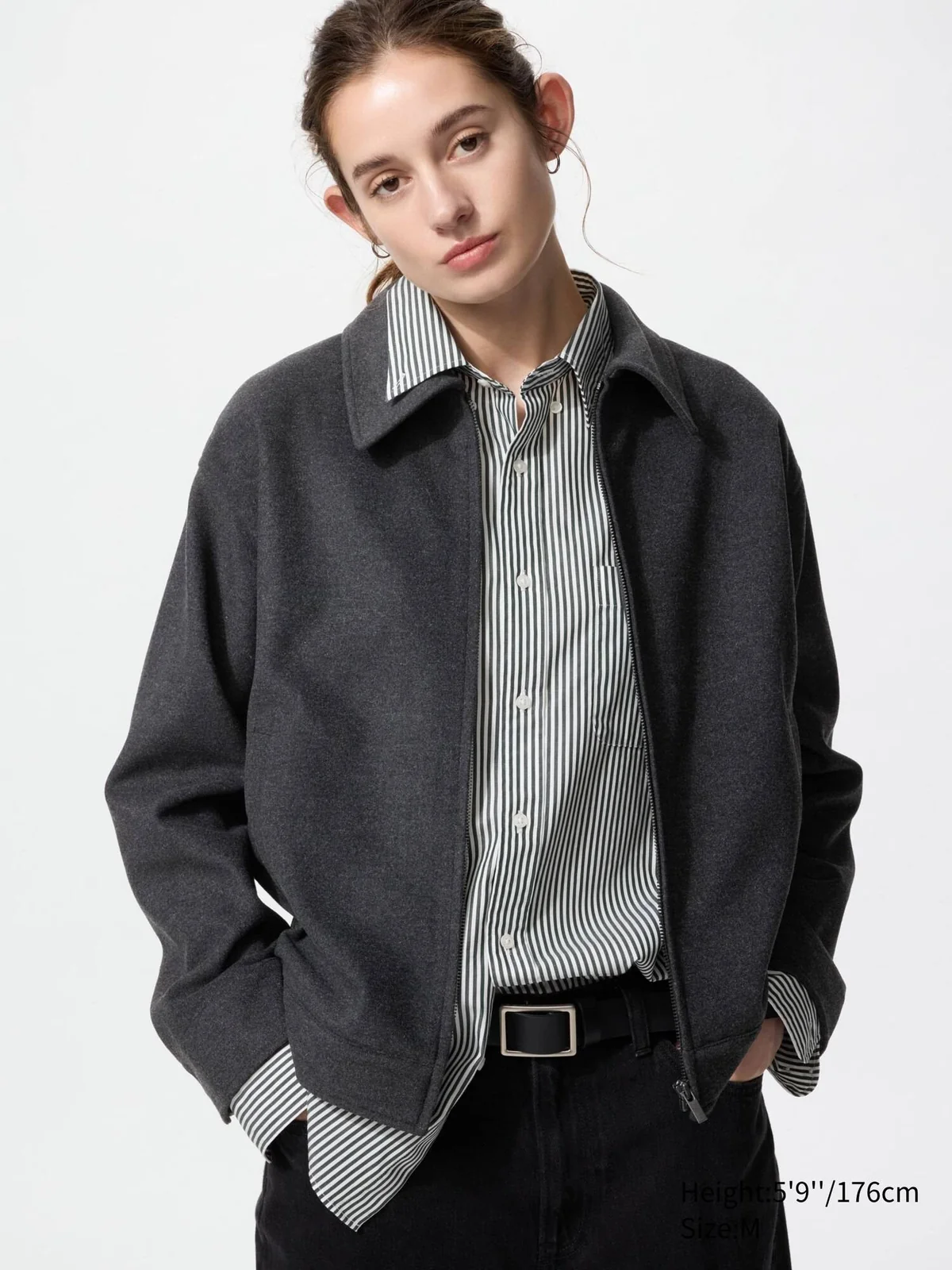 Куртка-сорочка оверсайз UNIQLO на блискавці 1159855090