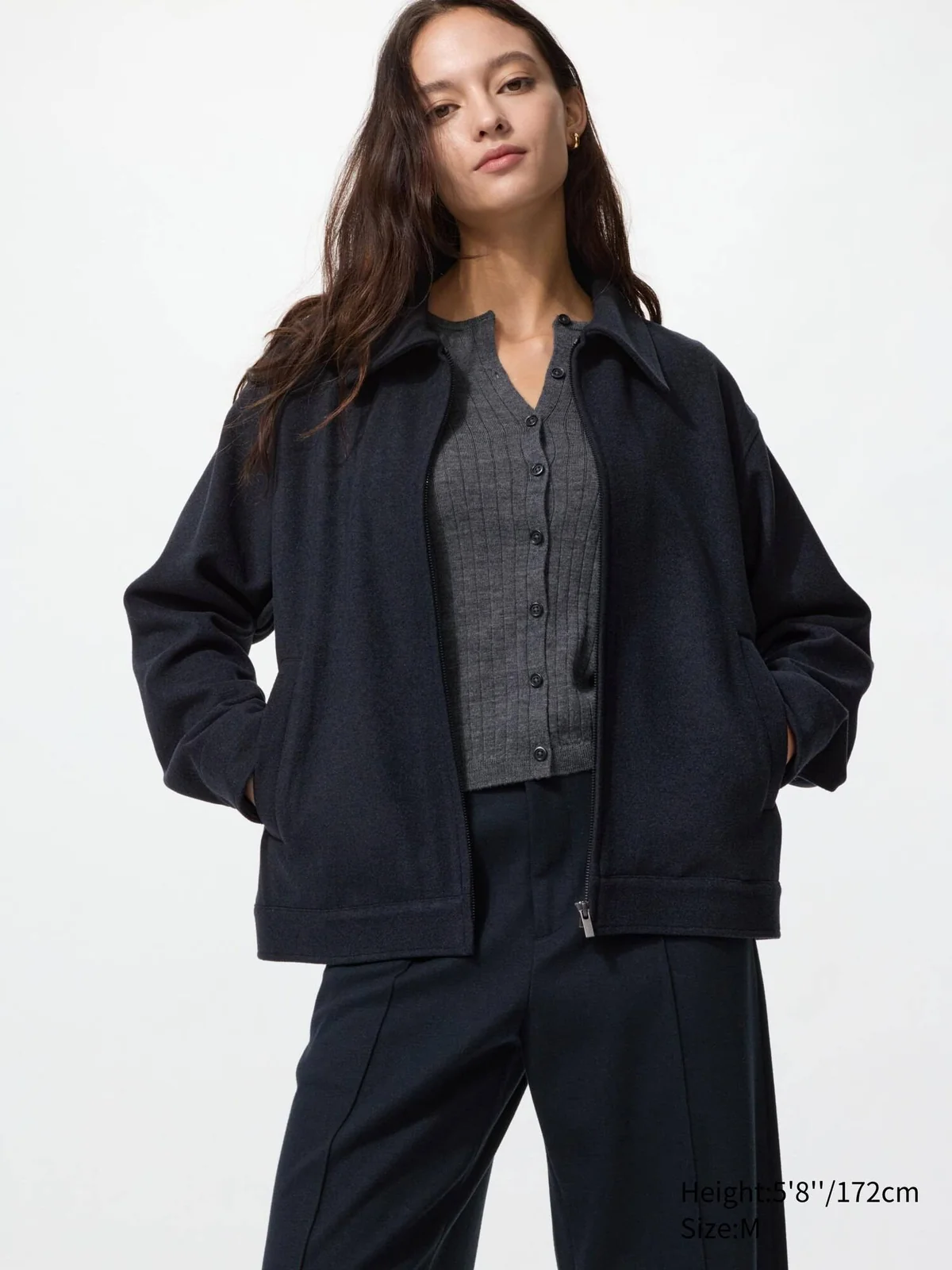 Куртка-сорочка оверсайз UNIQLO на блискавці 1159855092