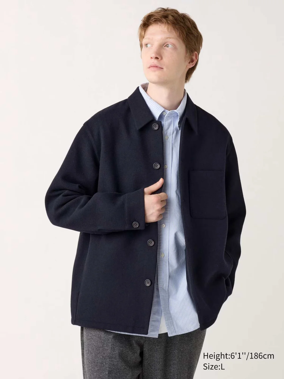 Куртка-сорочка UNIQLO на гудзиках 1159827311