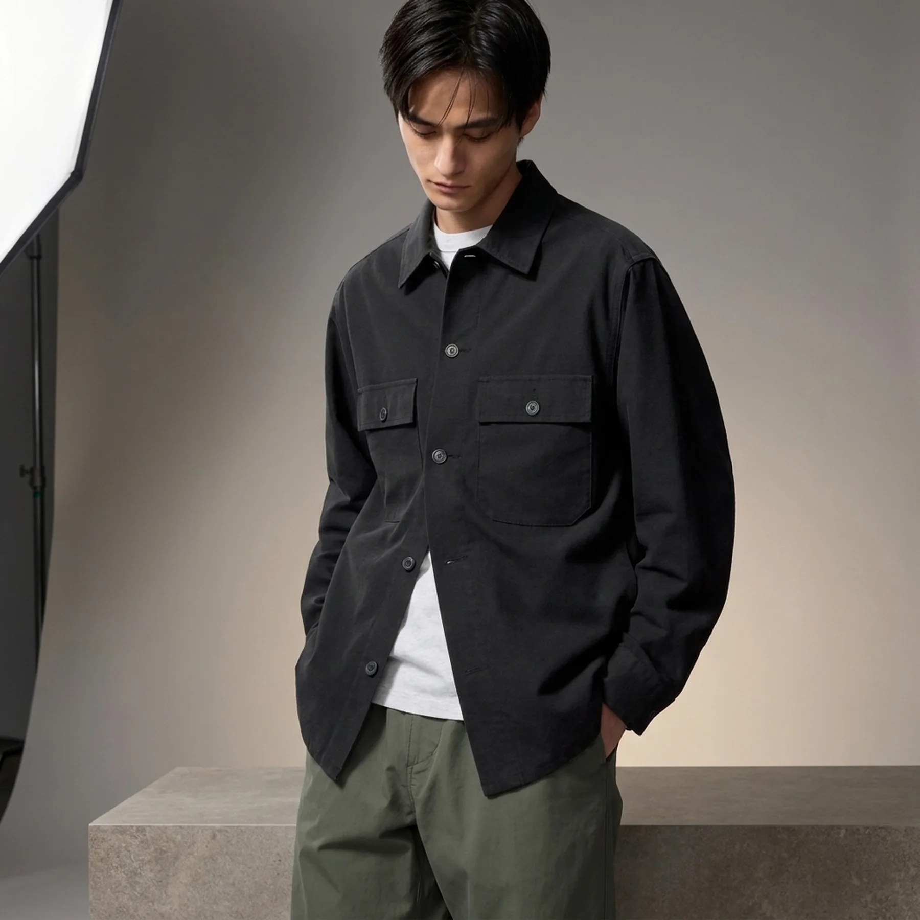 Куртка-сорочка Uniqlo на гудзиках 1159844094