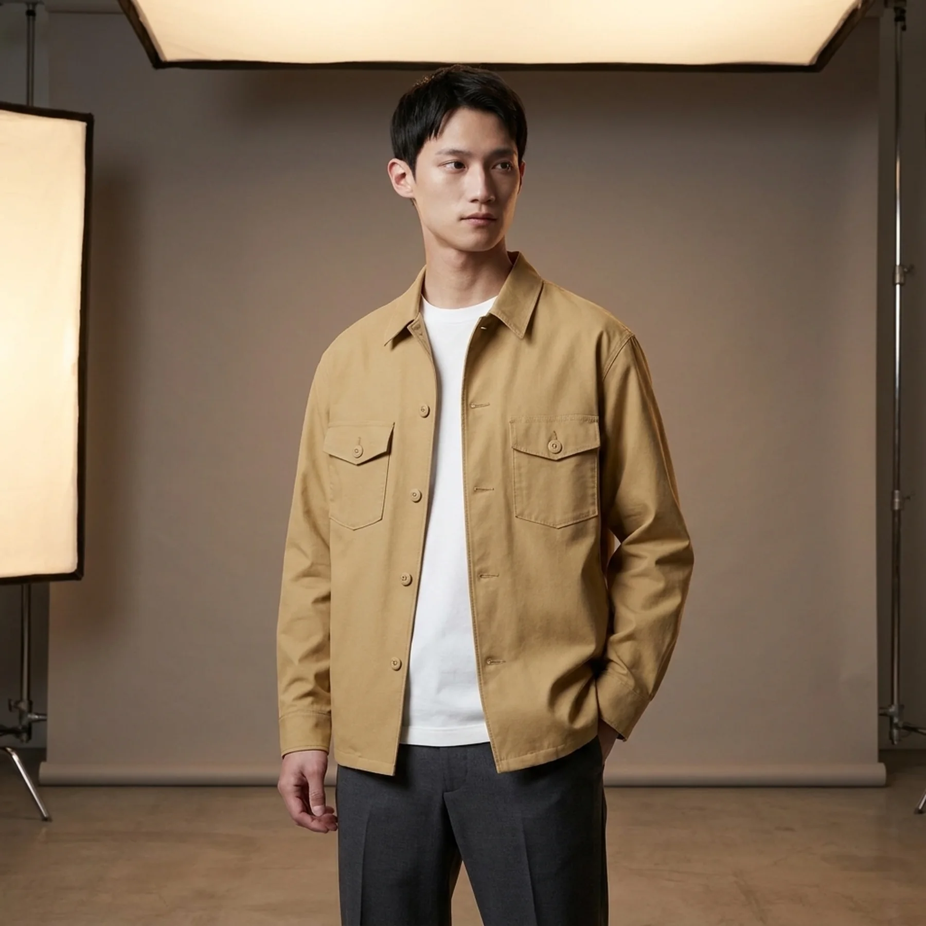 Куртка-сорочка UNIQLO на гудзиках 1159791202