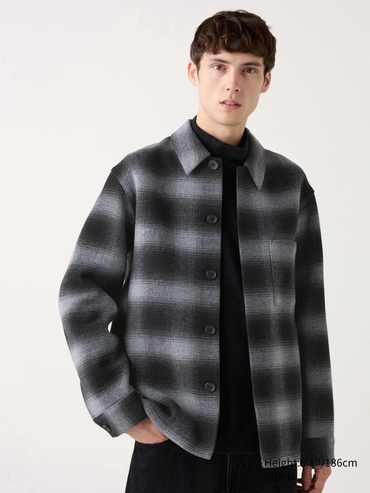 Куртка-сорочка в клітинку UNIQLO на гудзиках 1159828327