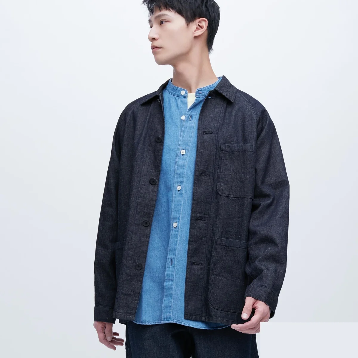 Куртка-сорочка з льону Uniqlo на гудзиках 1159791160