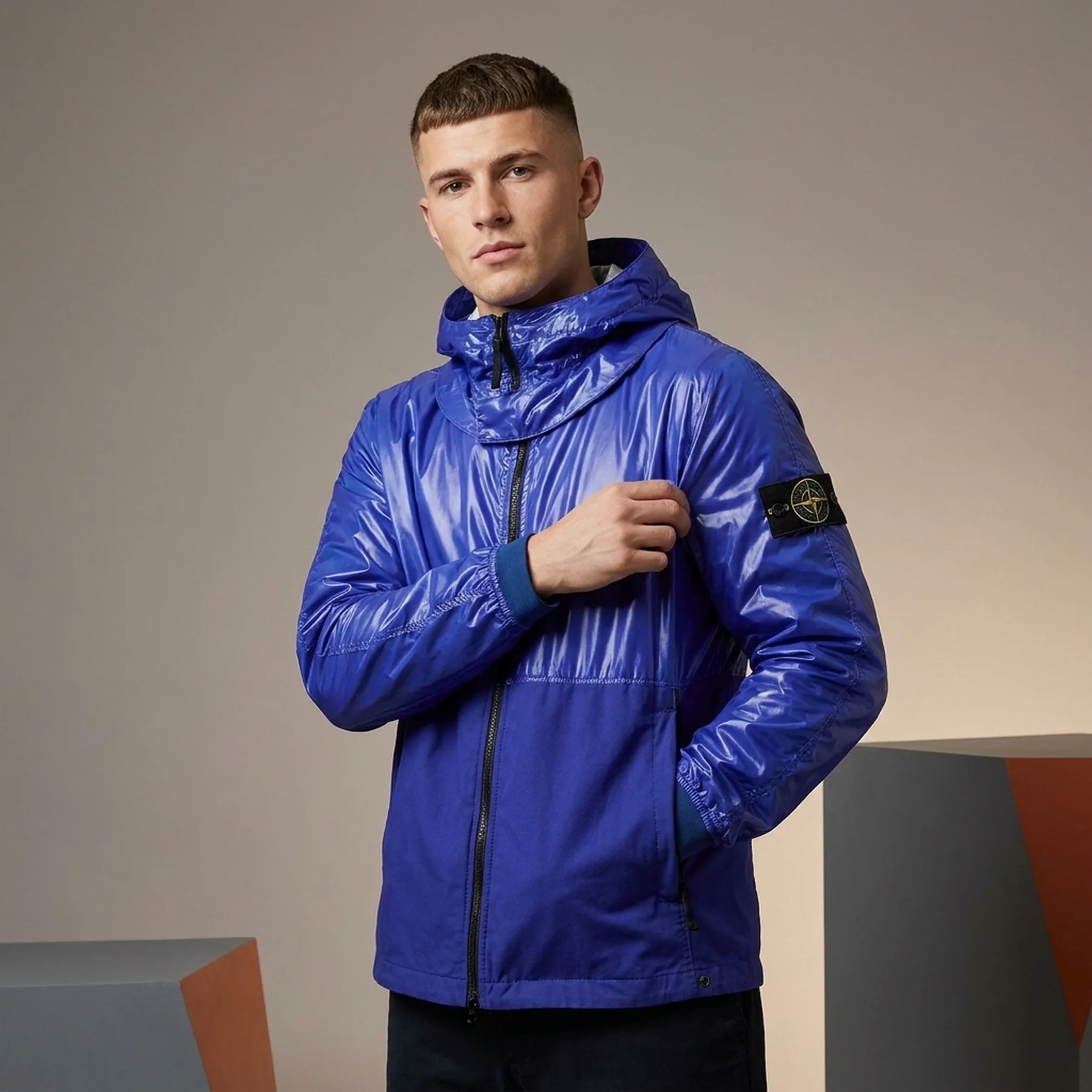Куртка Stone Island Hooded Blouson 'Bright Blue'
