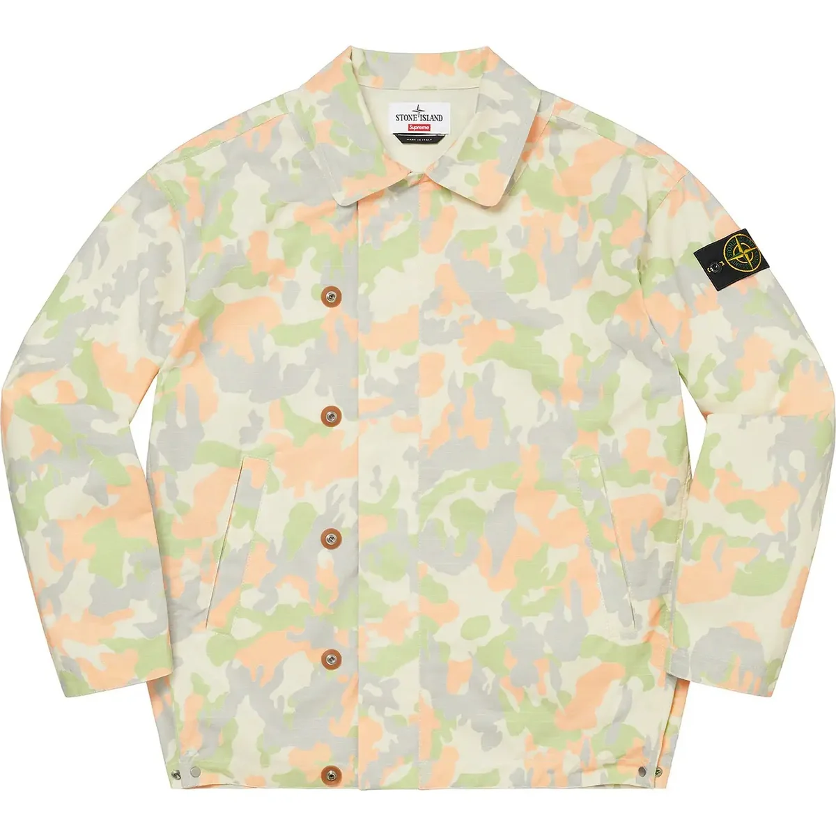 Куртка Supreme®/Stone Island® Reactive Ice Camo Ripstop Jacket Tan