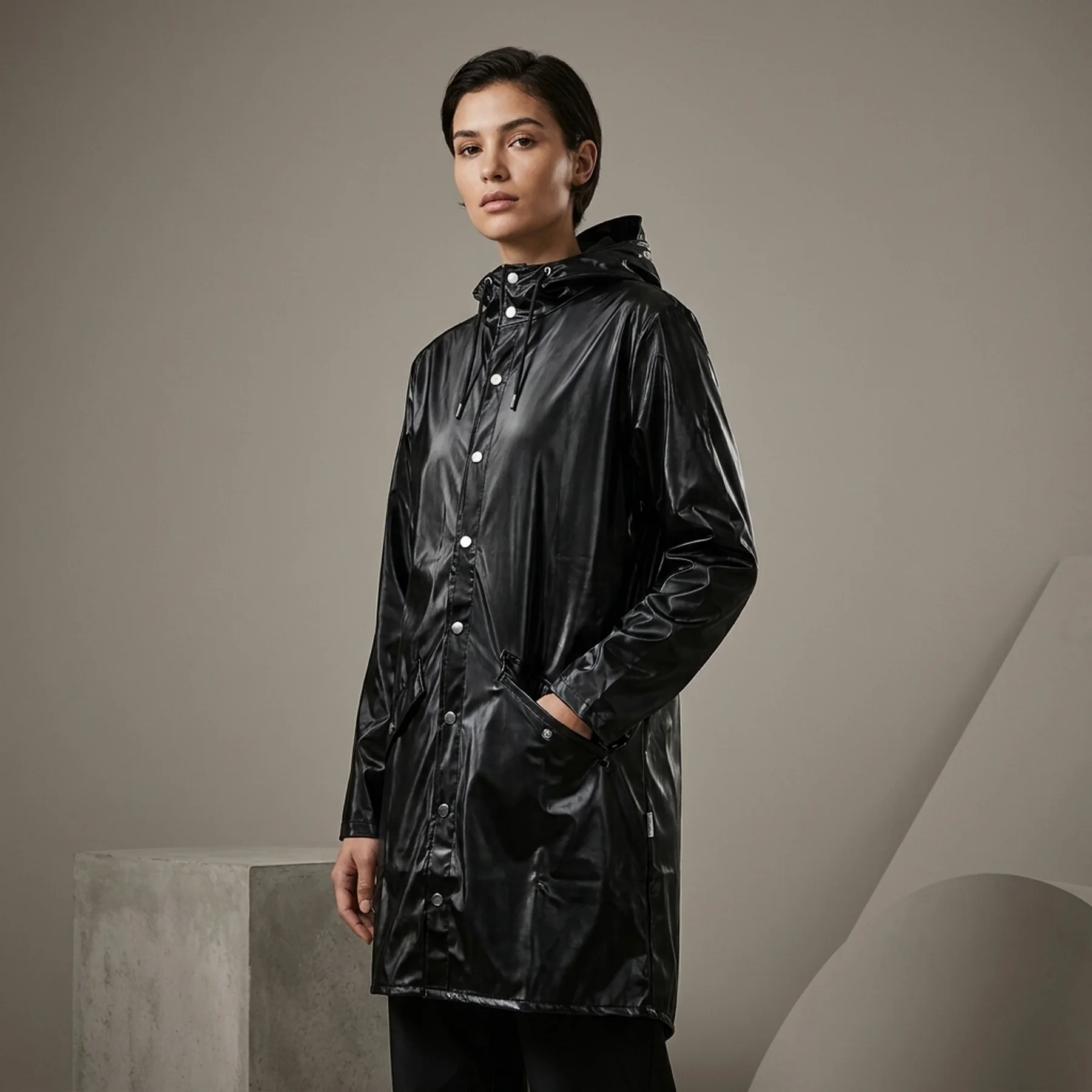 Куртка унісекс Rains Long Jacket Velvet (1202-VELVETBLACK)