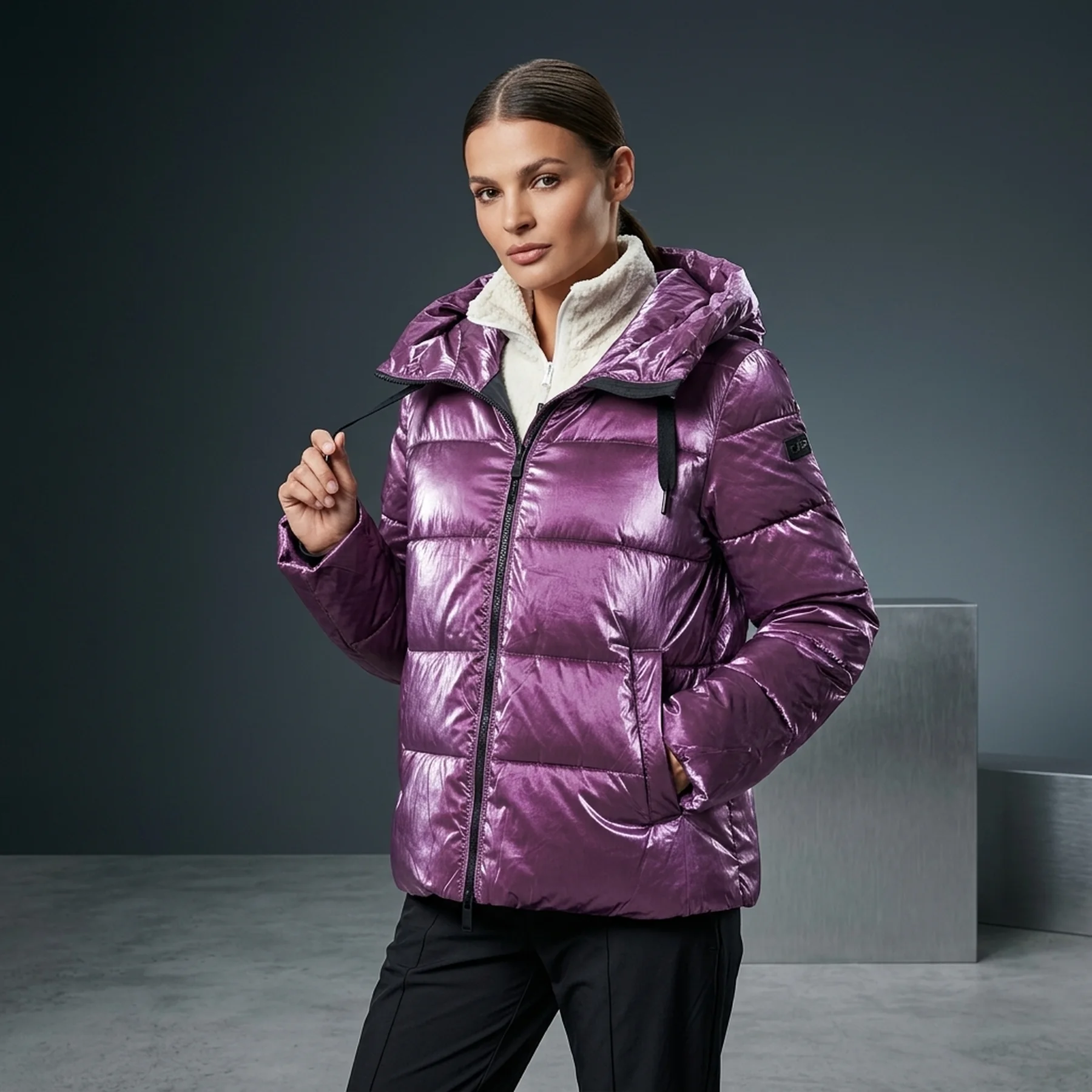 Куртка WOMAN JACKET FIX HOOD 31K2856-C910 CMP 34 Фіолетовий