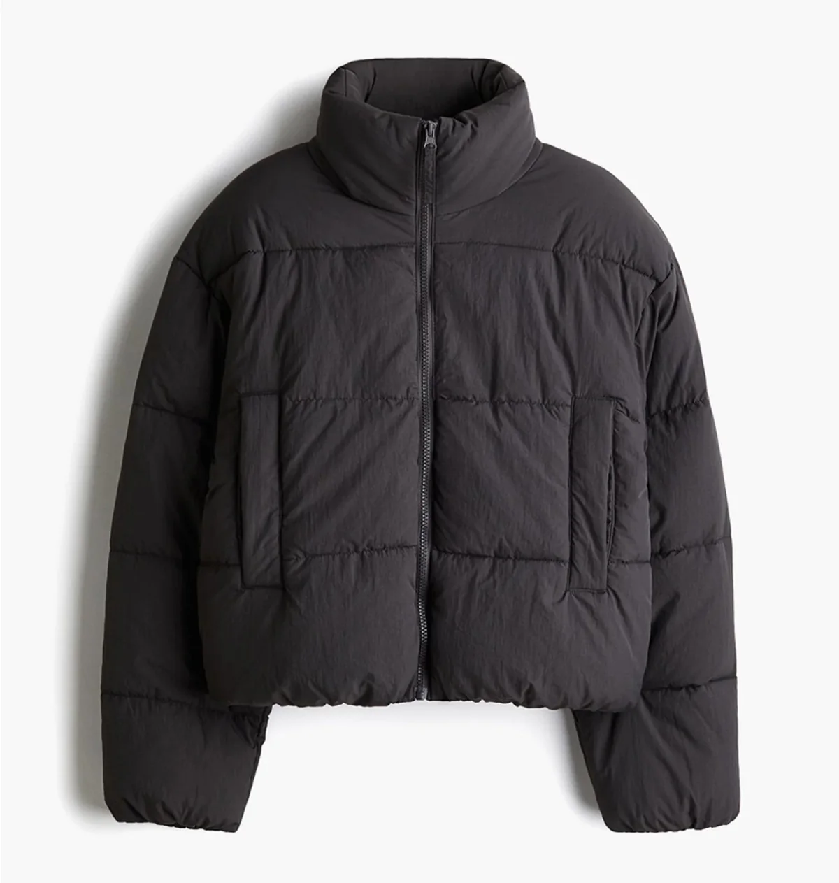 Куртка жіноча H&M Short Puffer Jacket Grey (1228408007)