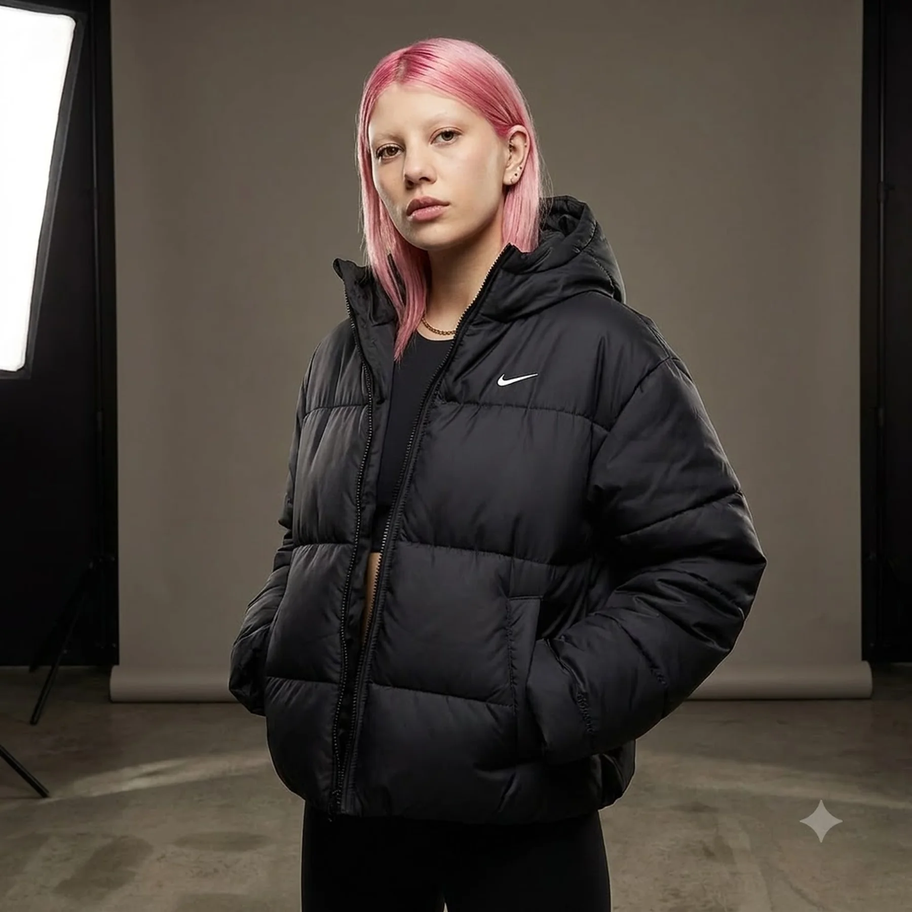 Куртка жіноча Nike Sportswear Classic Puffer (FZ5899-010)