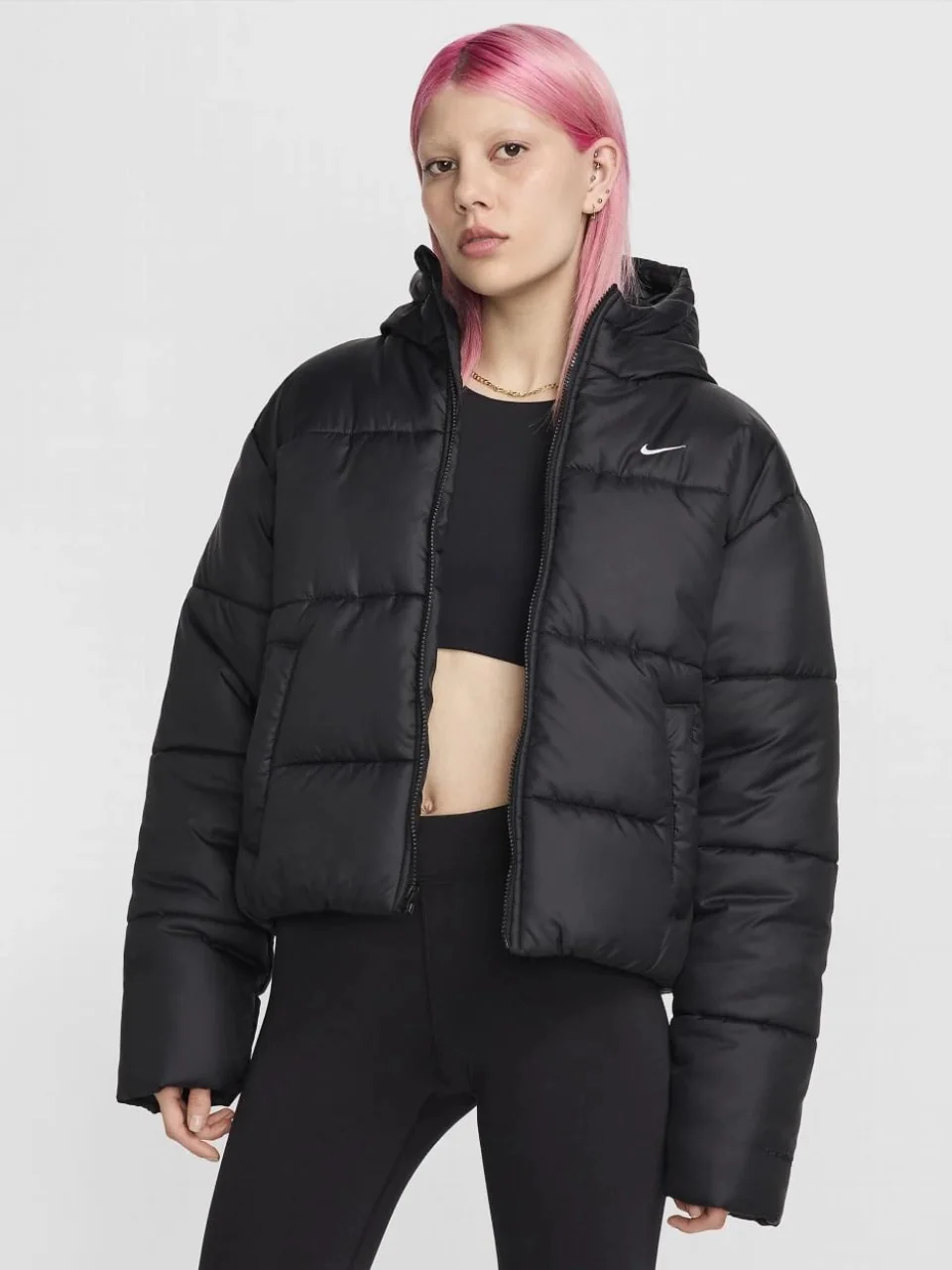 Куртка жіноча Nike Sportswear Classic Puffer (FZ5899-010)