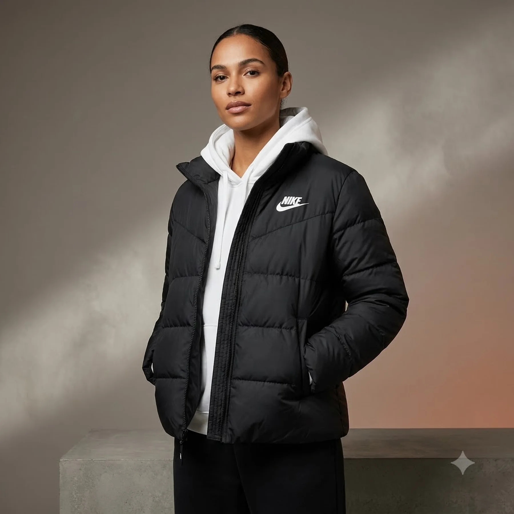 Куртка жіноча Nike Sportswear Classic Puffer (FZ5903-010)