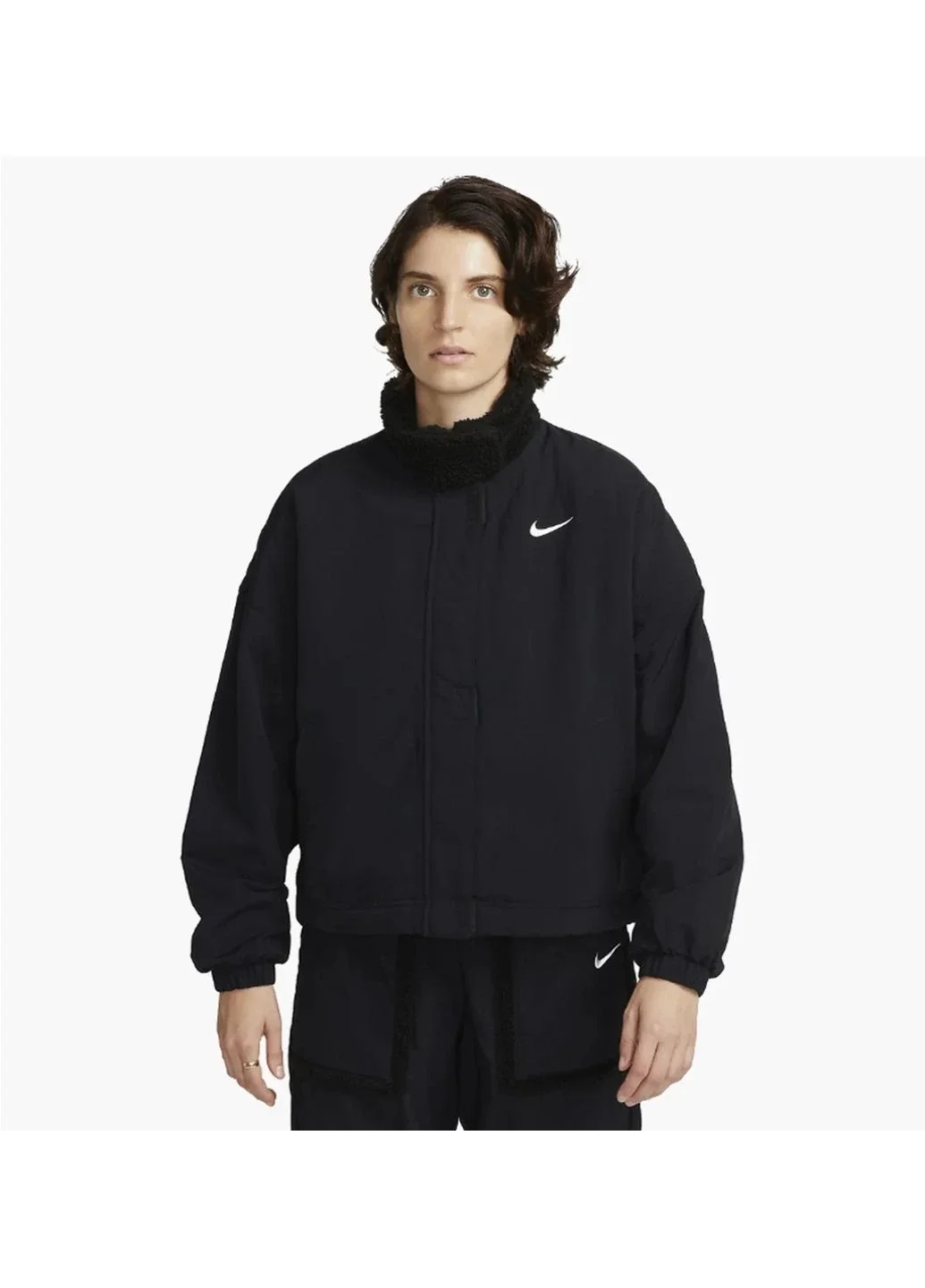 Куртка жіноча Nike Sportswear Essential Women's Woven Fleece-Lined (DQ6846-010)