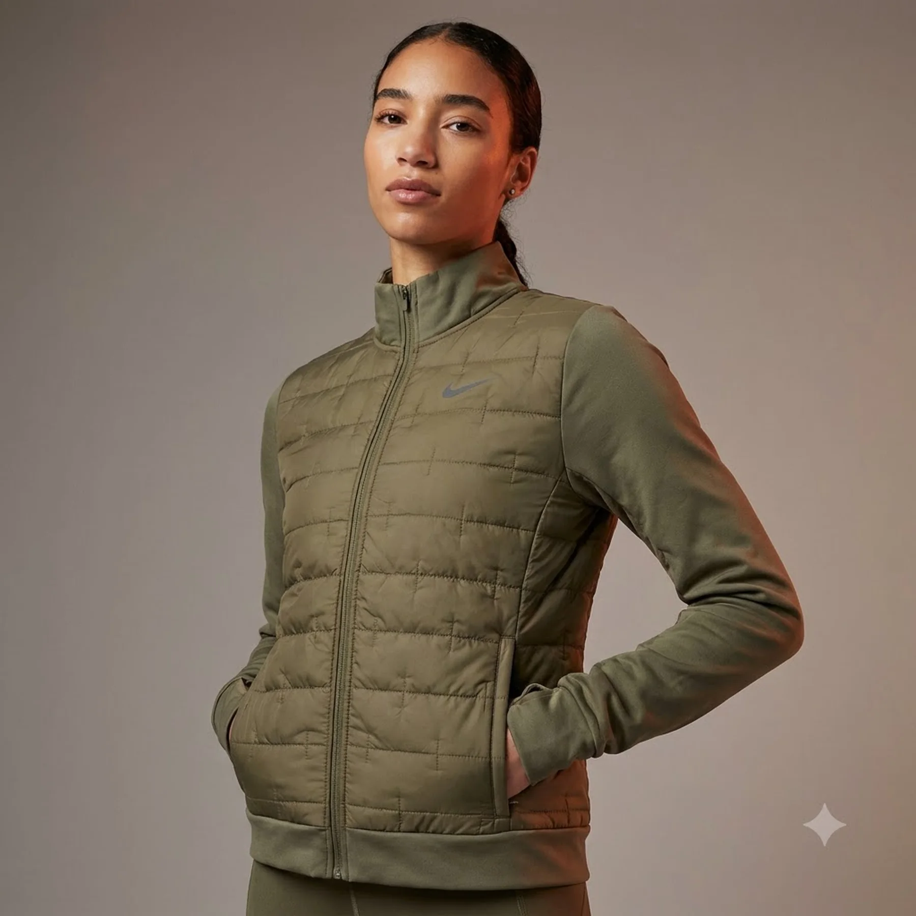 Куртка жіноча Nike Therma-Fit Synthetic Fill Jacket Olive (DD6061-222)
