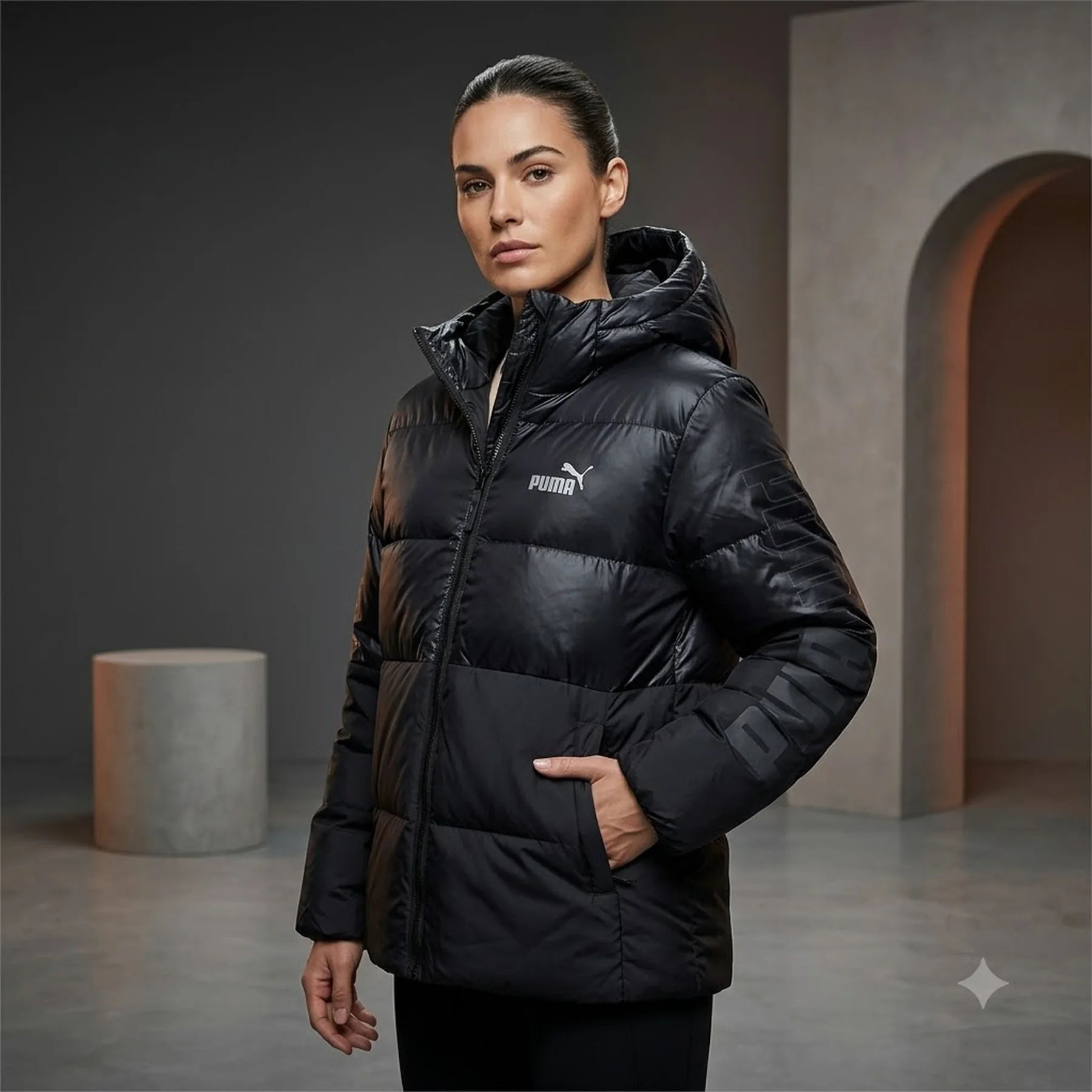 Куртка жіноча Puma Power Hooded Jacket Black (675374-01)
