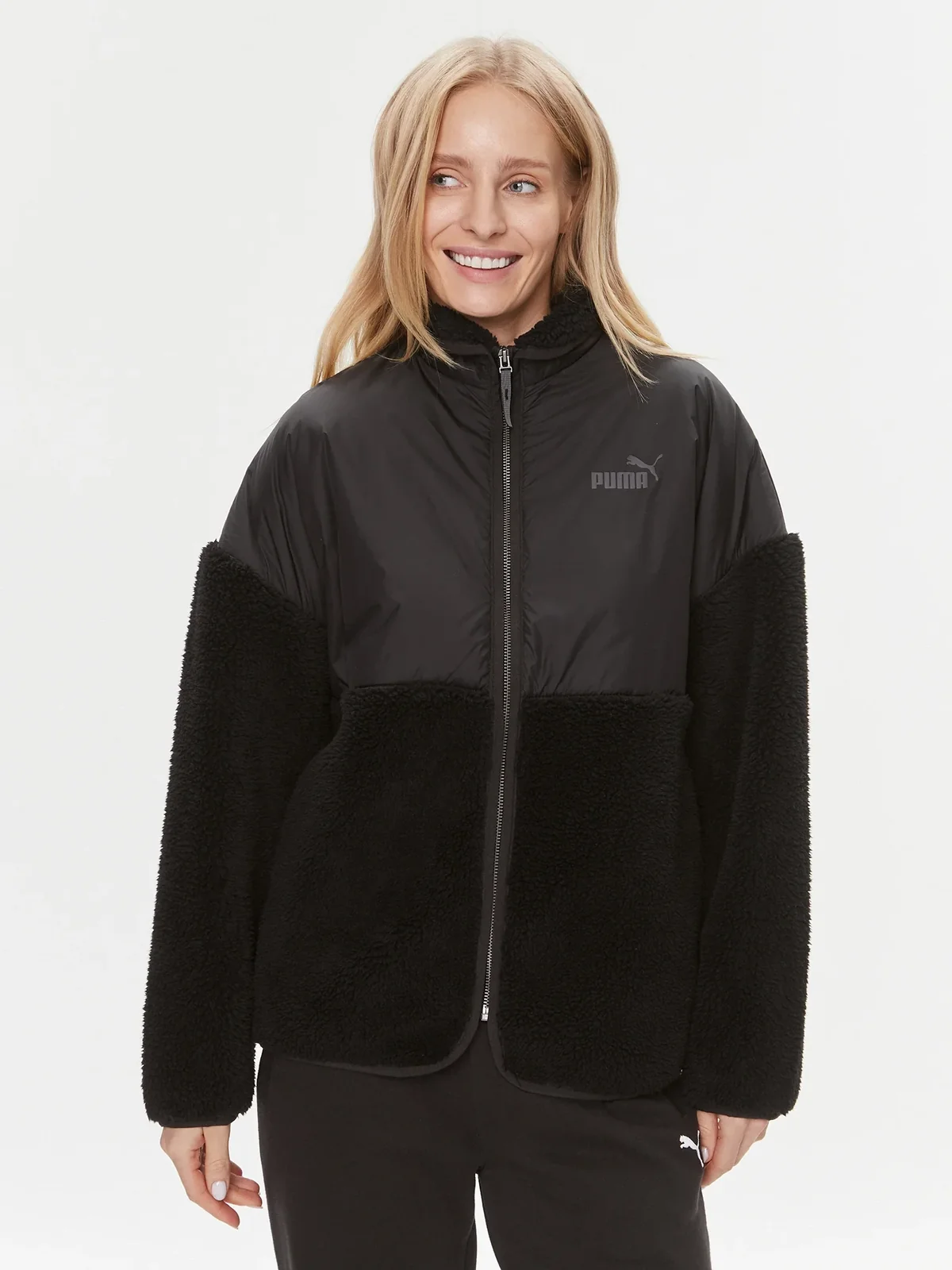 Куртка жіноча Puma Sherpa Hybrid Jacket Black (675371-01)