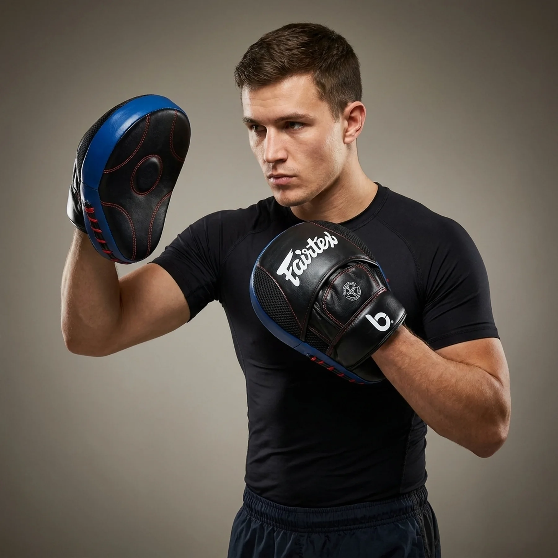 Лапи боксерські Fairtex FMV12 Black/Blue