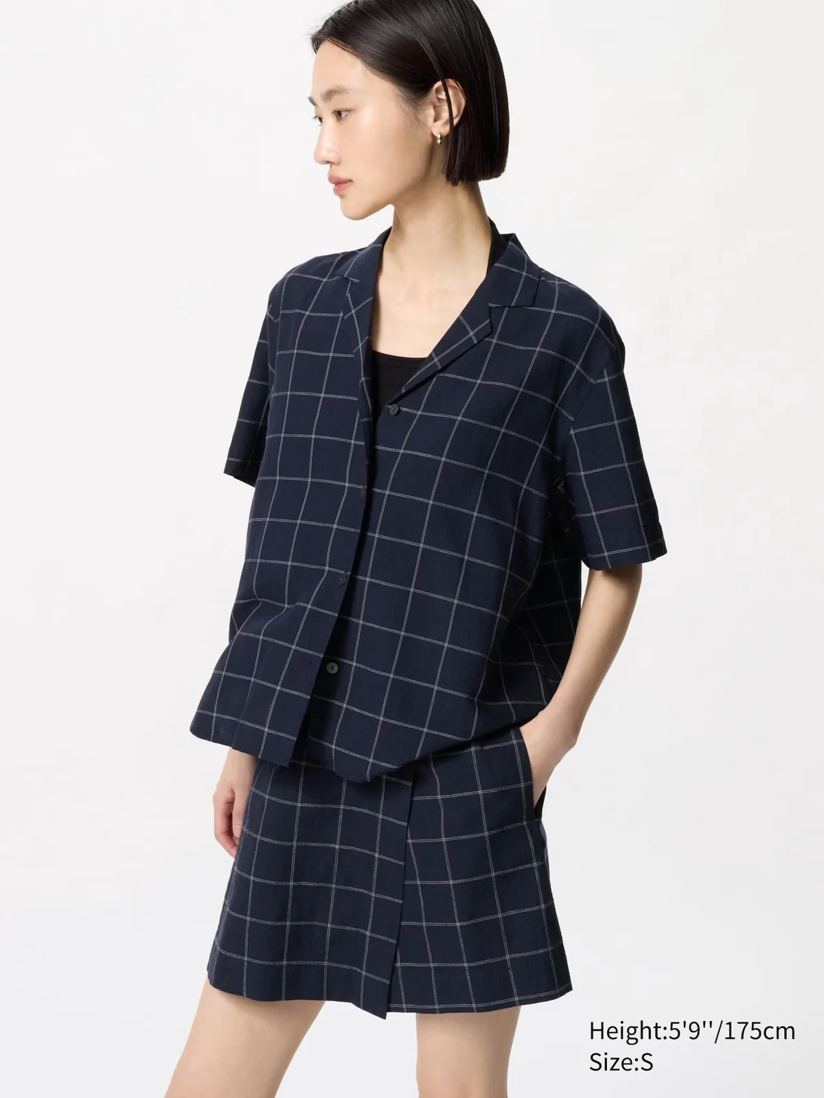 Легка жіноча спідниця-шорти UNIQLO в клітинку 1159846015